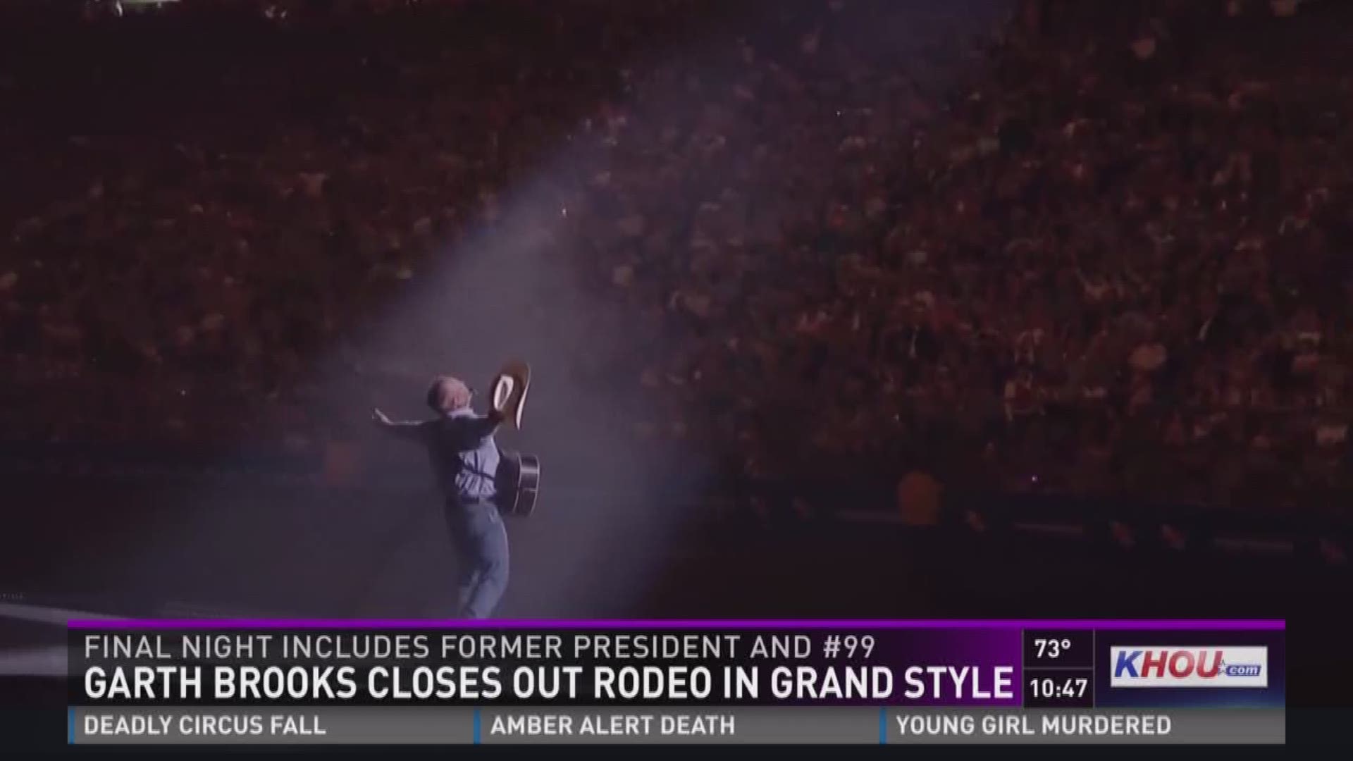 Country superstar Garth Brooks closed out the 2018 RodeoHouston season with a concert that had a record breaking attendance. 