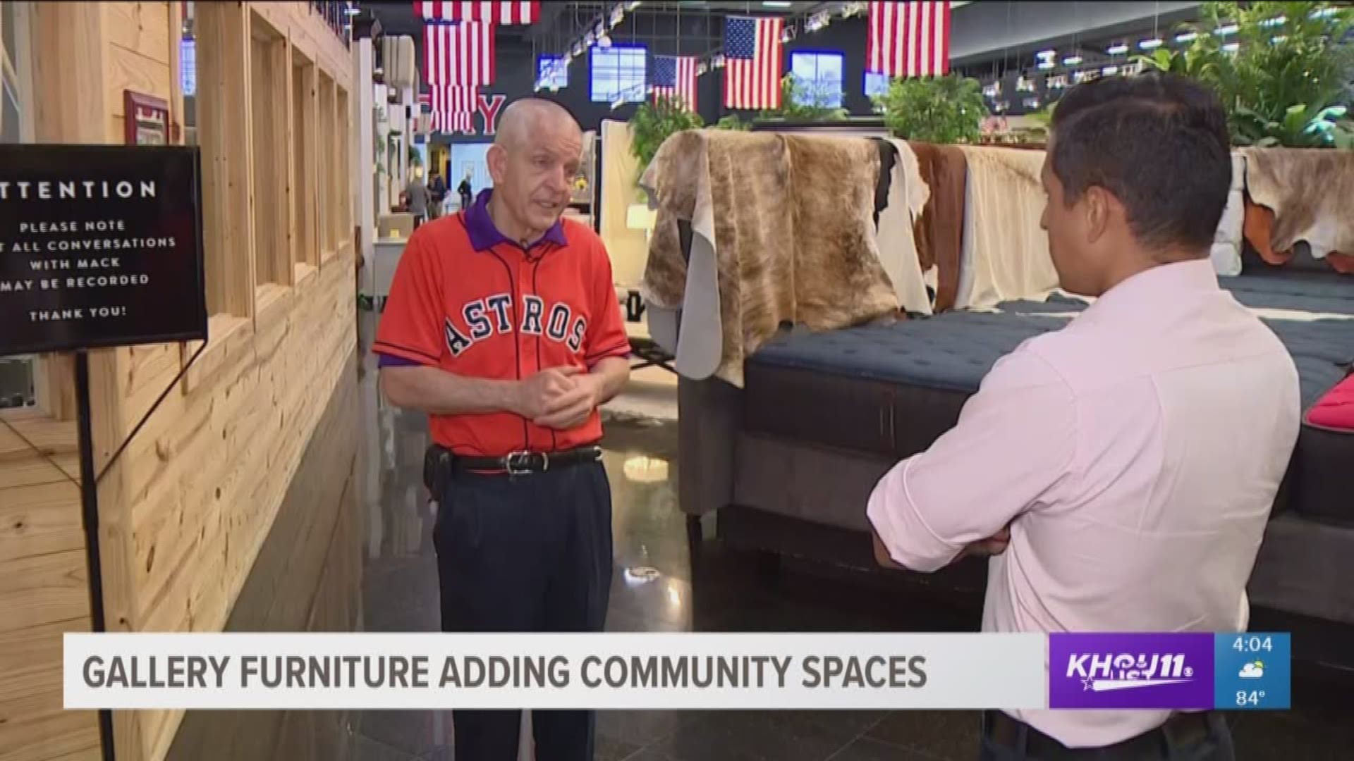 Jim ?Mattress Mack? McIngvale announced large portions of both his Gallery Furniture locations will be transformed into community centers. 