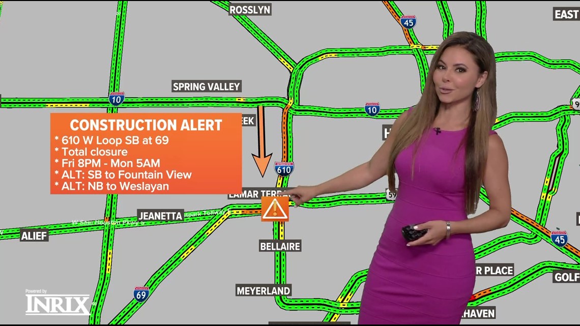 Houston construction Two major closures this weekend