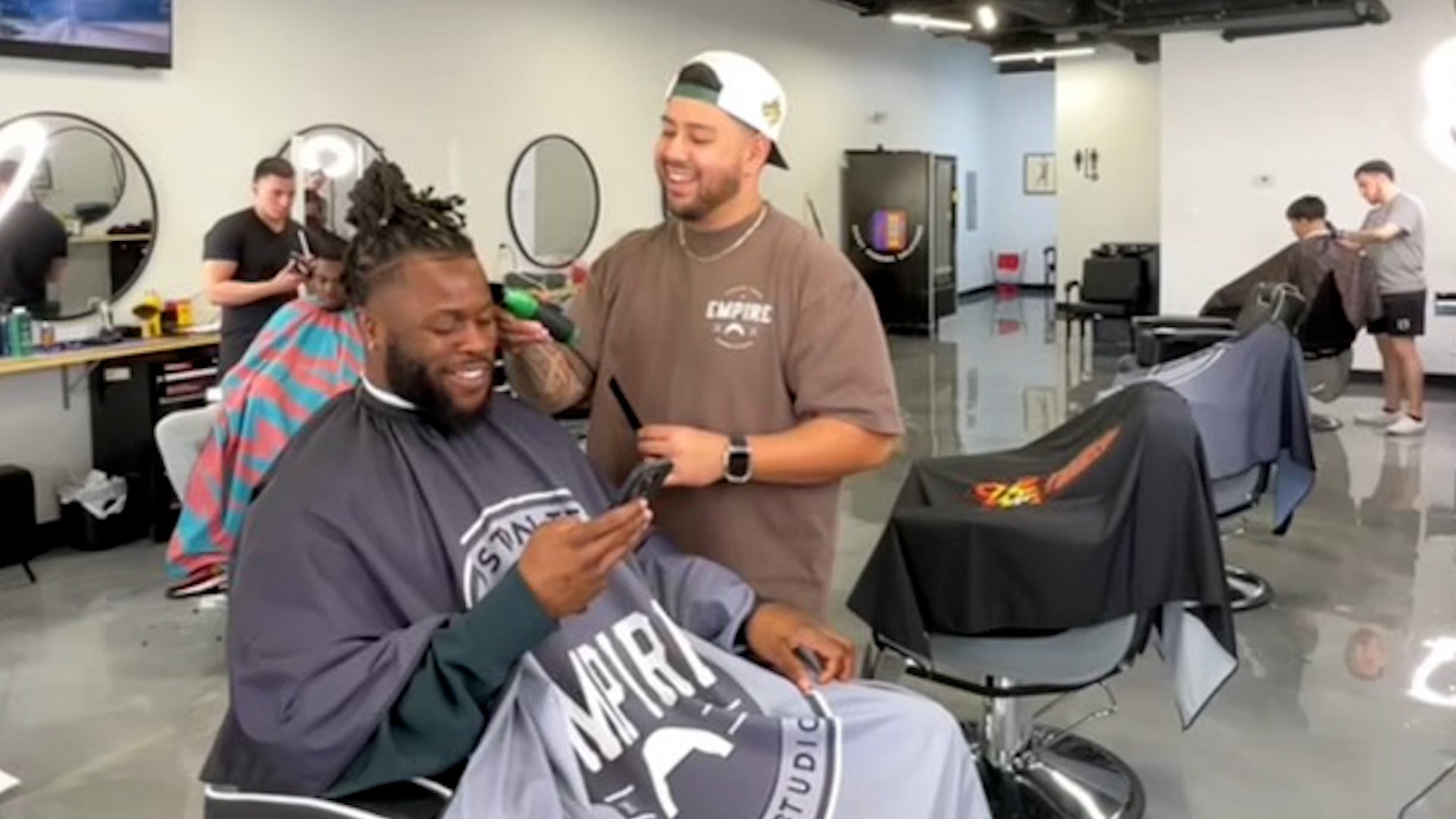 Julian Diaz, AKA "J.D.," has cut the hair of many athletes and celebs who have become great friends.