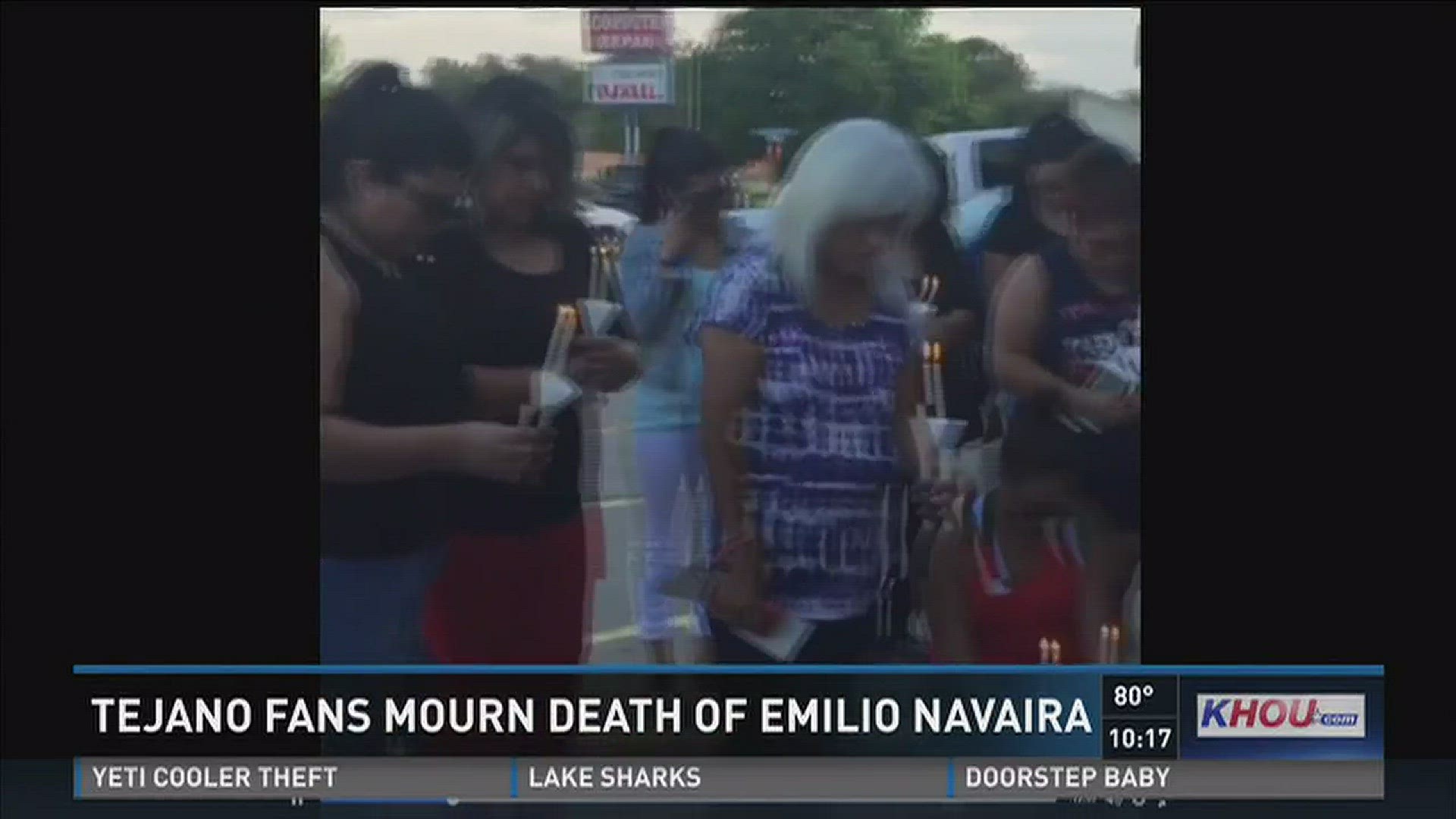 Some of Emilio Navaira's fans held a vigil in the Tejano star's honor after he died Monday night.