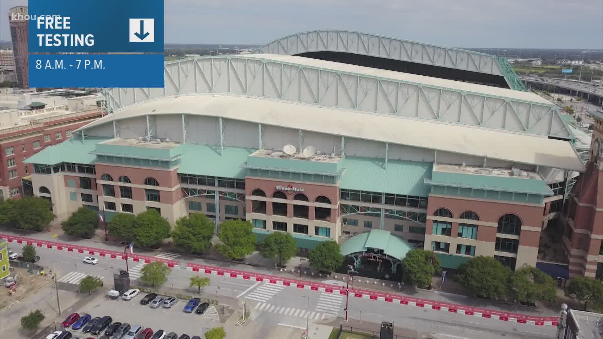 The home of the Houston Astros will serve as a COVID-19 testing site starting on Saturday, Aug. 8.
