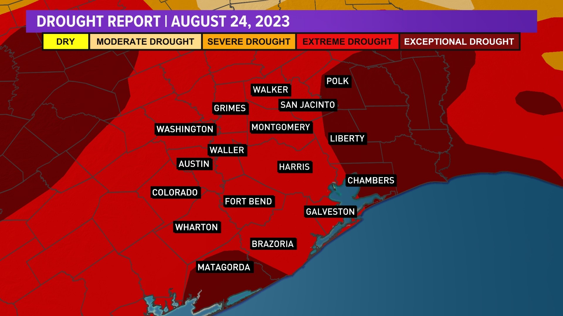 Texas drought: Several Houston-area counties in extreme drought | khou.com