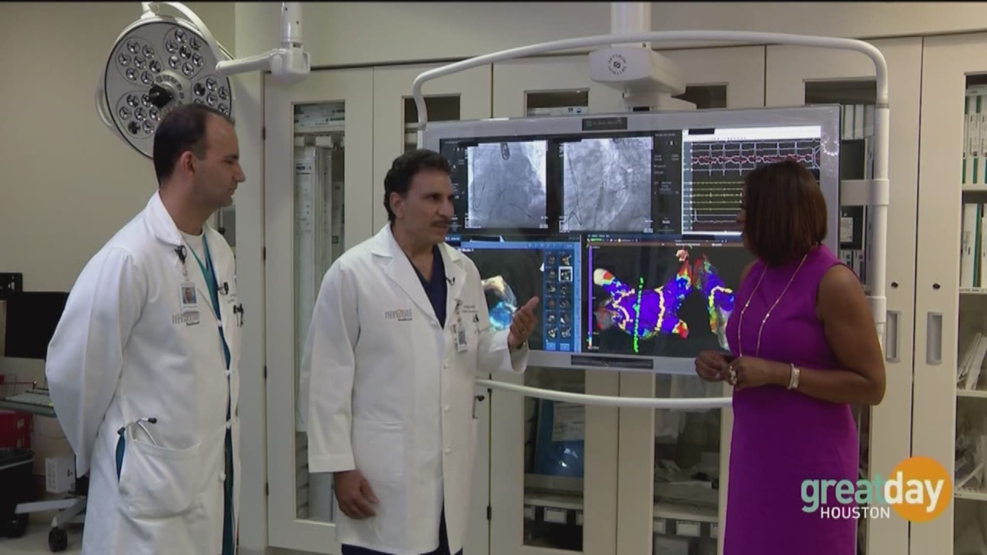 Electrophysiologists, Dr. Sohail Jalal and Dr. Amir Azeem, with Memorial Hermann Southwest Hospital share treatment procedures for those suffering with AFIB.(6/11/18)