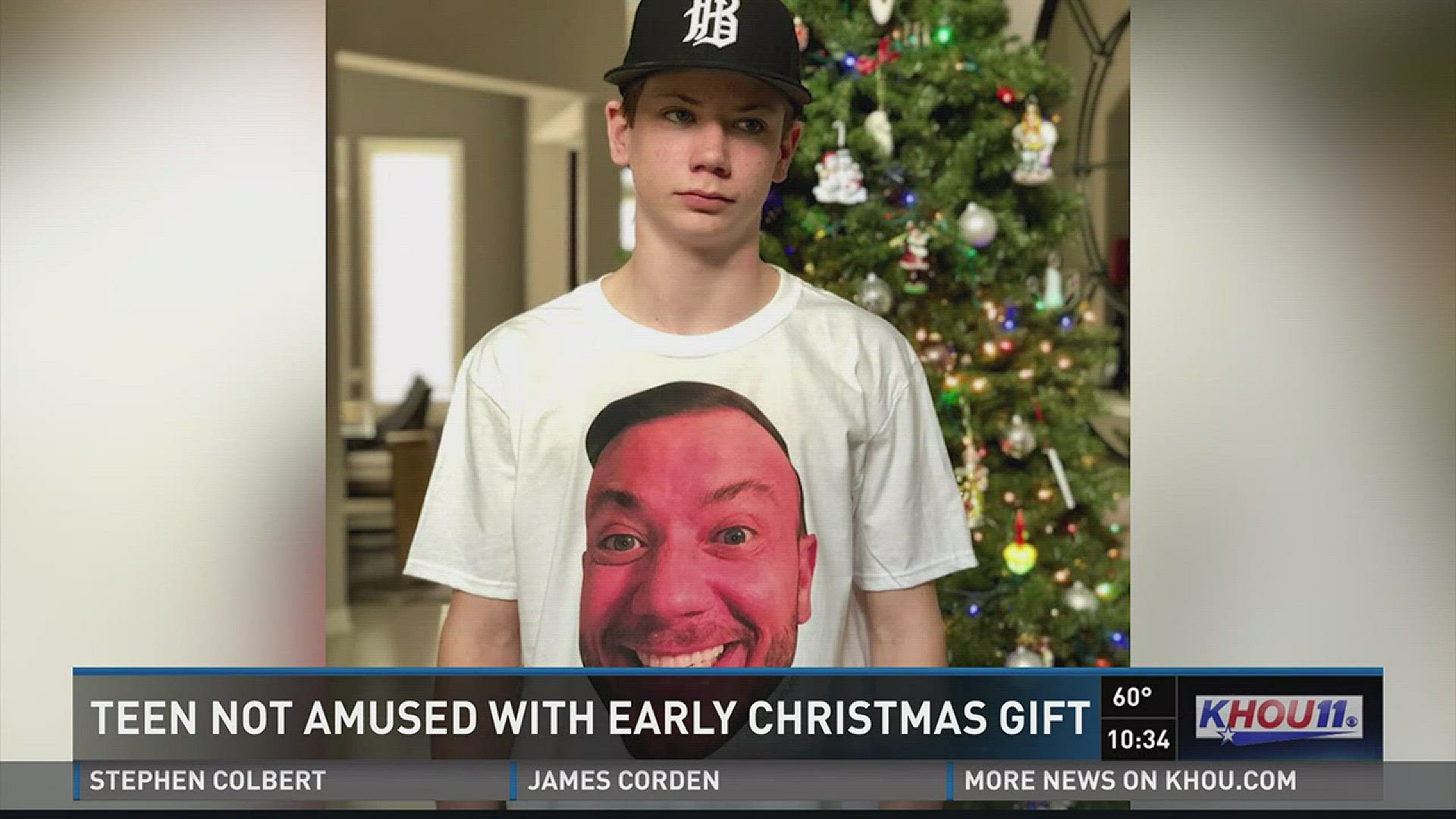 A Pearland teen got an early Christmas present, but he was not too thrilled about it.