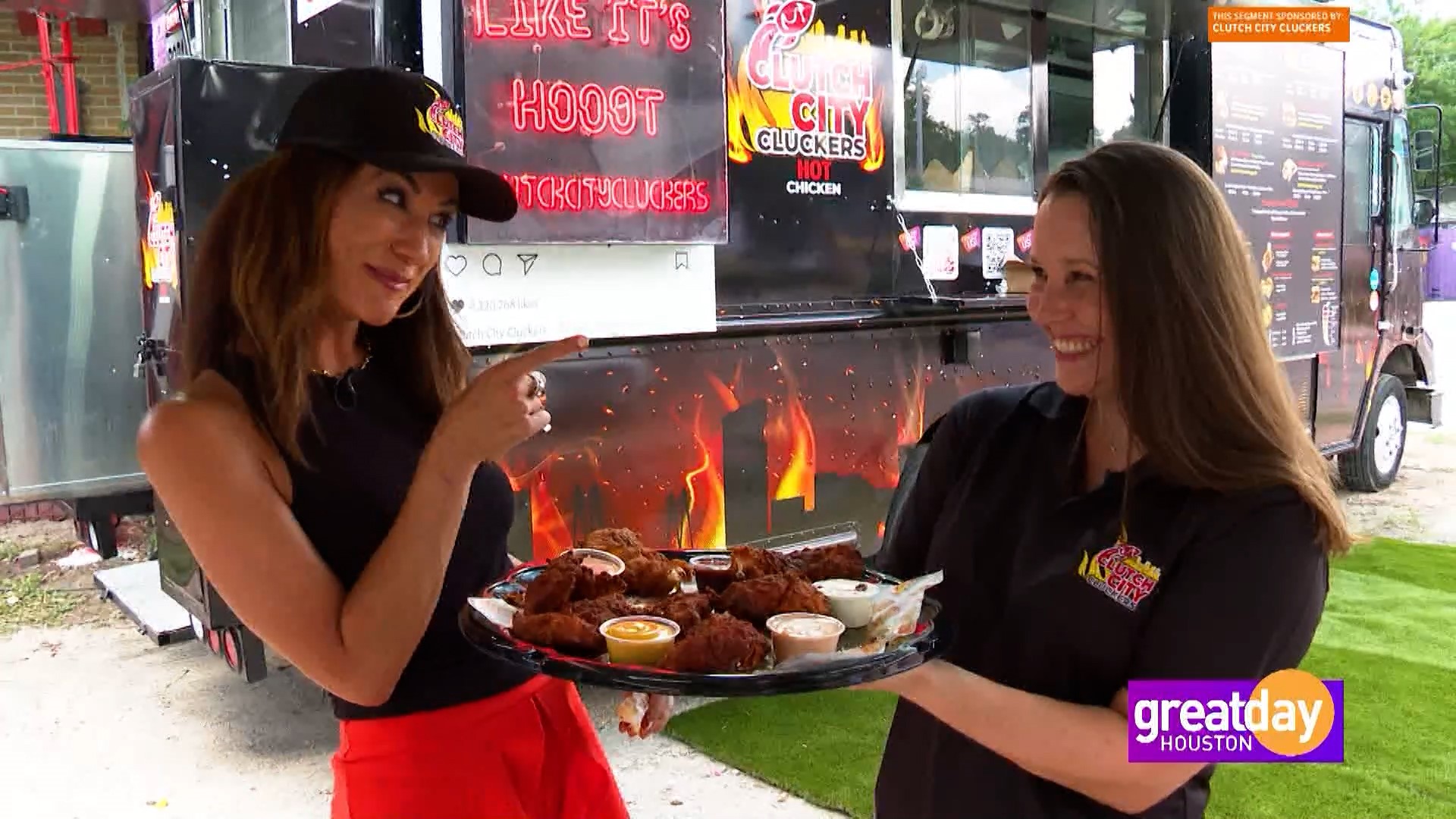 Great Day's Cristina Kooker slices and dices with Houston's flashiest food truck serving up the best chicken tenders, sandwiches, loaded fries and more!