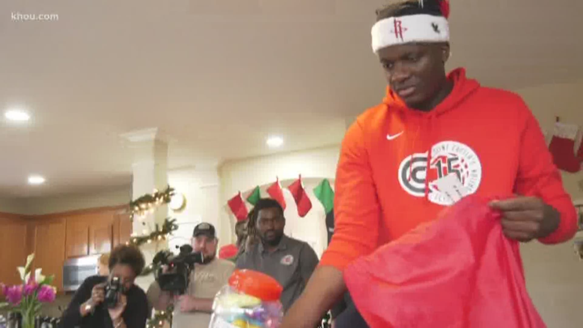 Houston Rockets Clint Capela and Russell Westbrook handed out gifts and hosted parties for kids this holiday season.