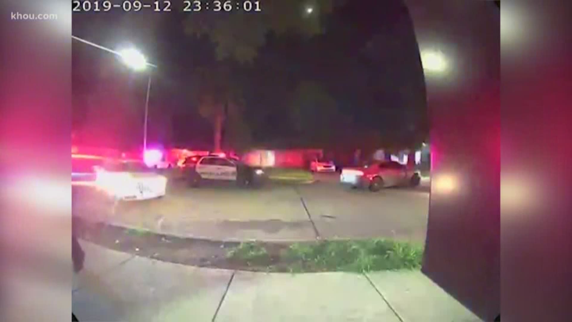 A Houston Police officer was shot three times in a shootout with a group of carjacking suspects Thursday night on the southeast side.