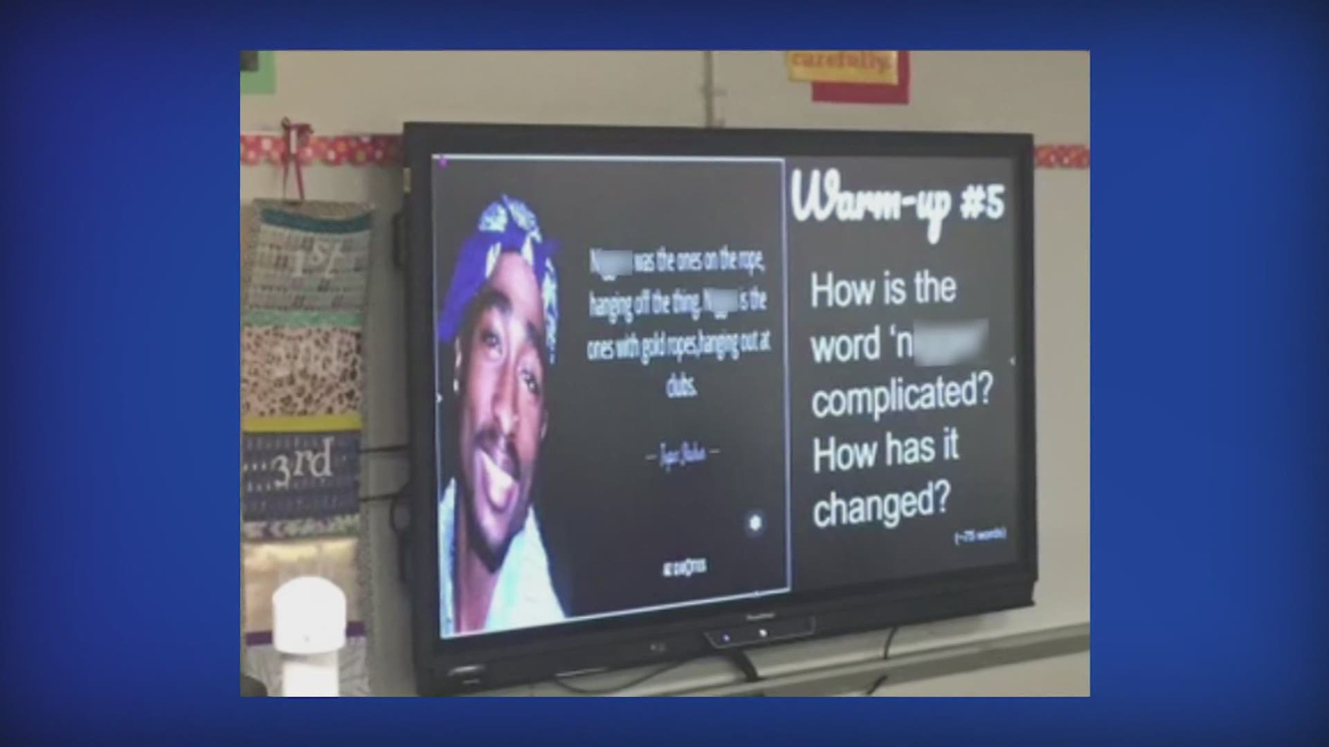 A Spring Branch ISD teacher was removed from the classroom after posting an assignment about the offensive word.