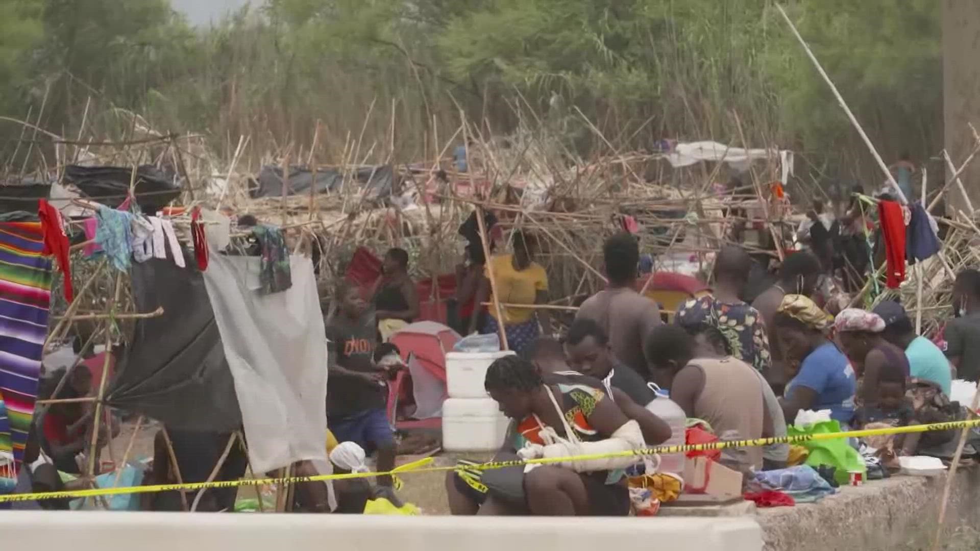 U.S. officials say many Haitian migrants camped in the Texas border town of Del Rio are being released to other cities in the United States.