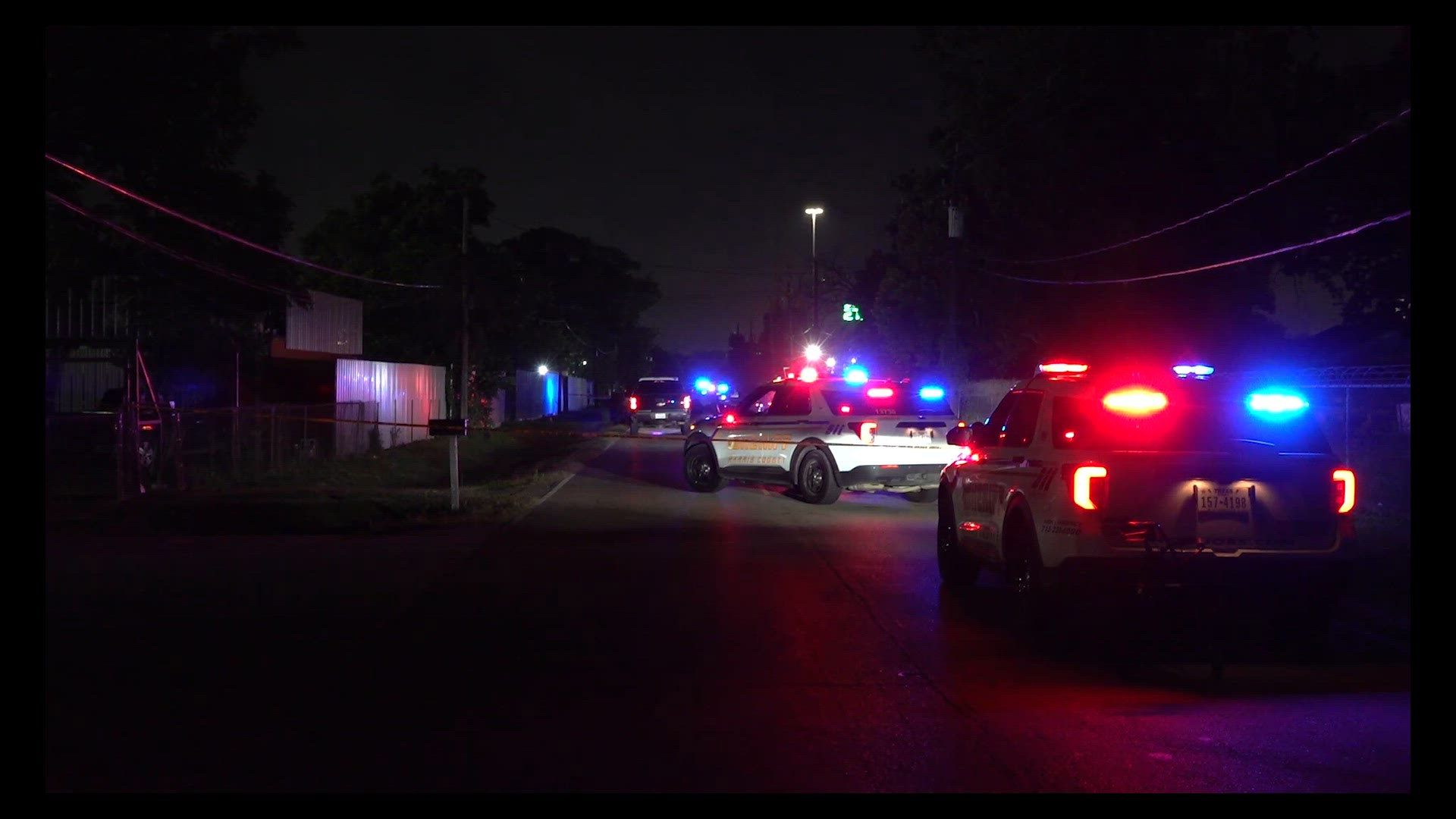 According to the Harris County Sheriff's Office one person was found shot to death in a yard in east Harris County.  Police do have a suspect description.