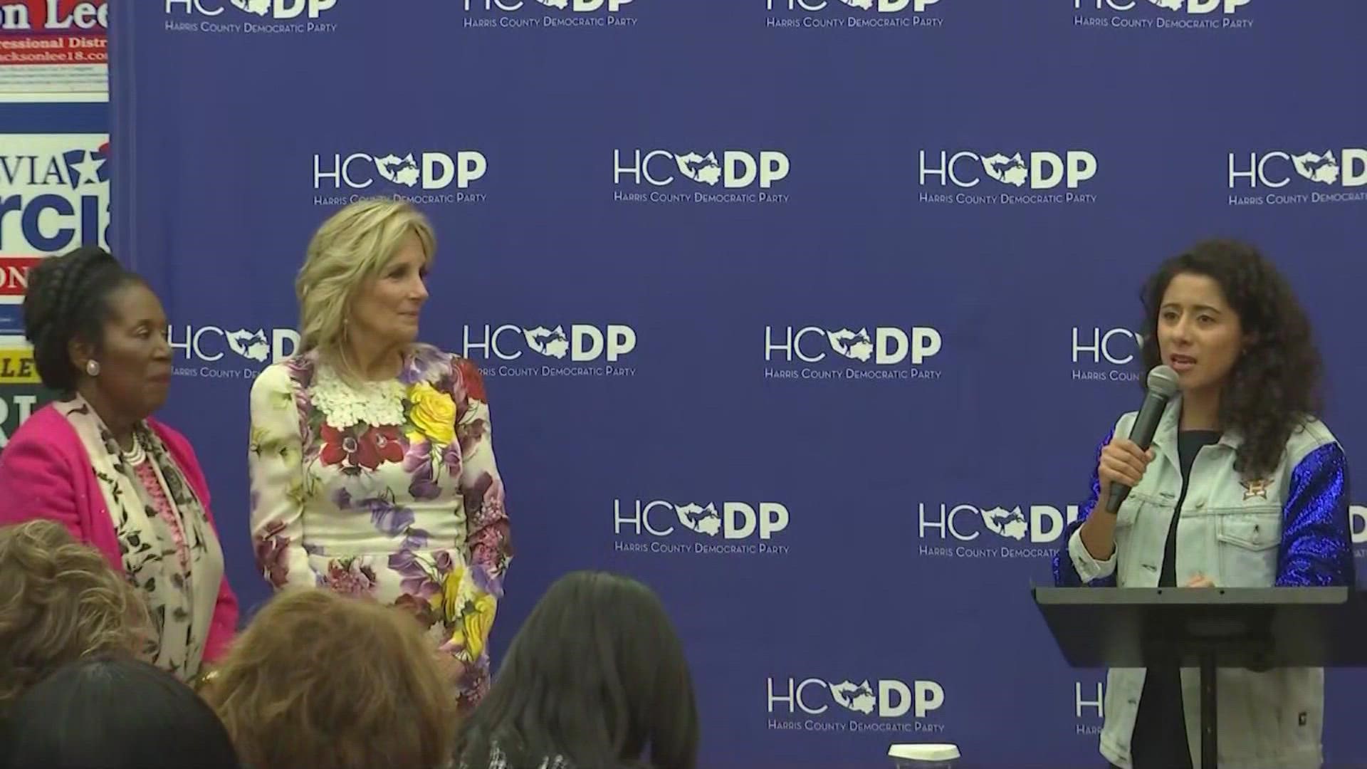 Harris County Judge Lina Hidalgo joined First Lady Dr. Jill Biden with a final push for Democrats to get voters to the polls.