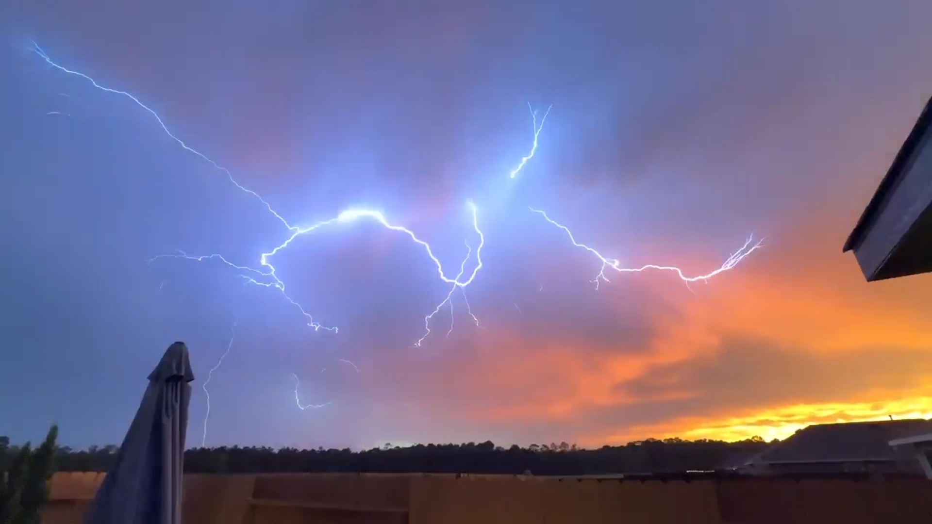Jake Lee said he took this video during Friday night storms. Lightning flashes in Montgomery County.