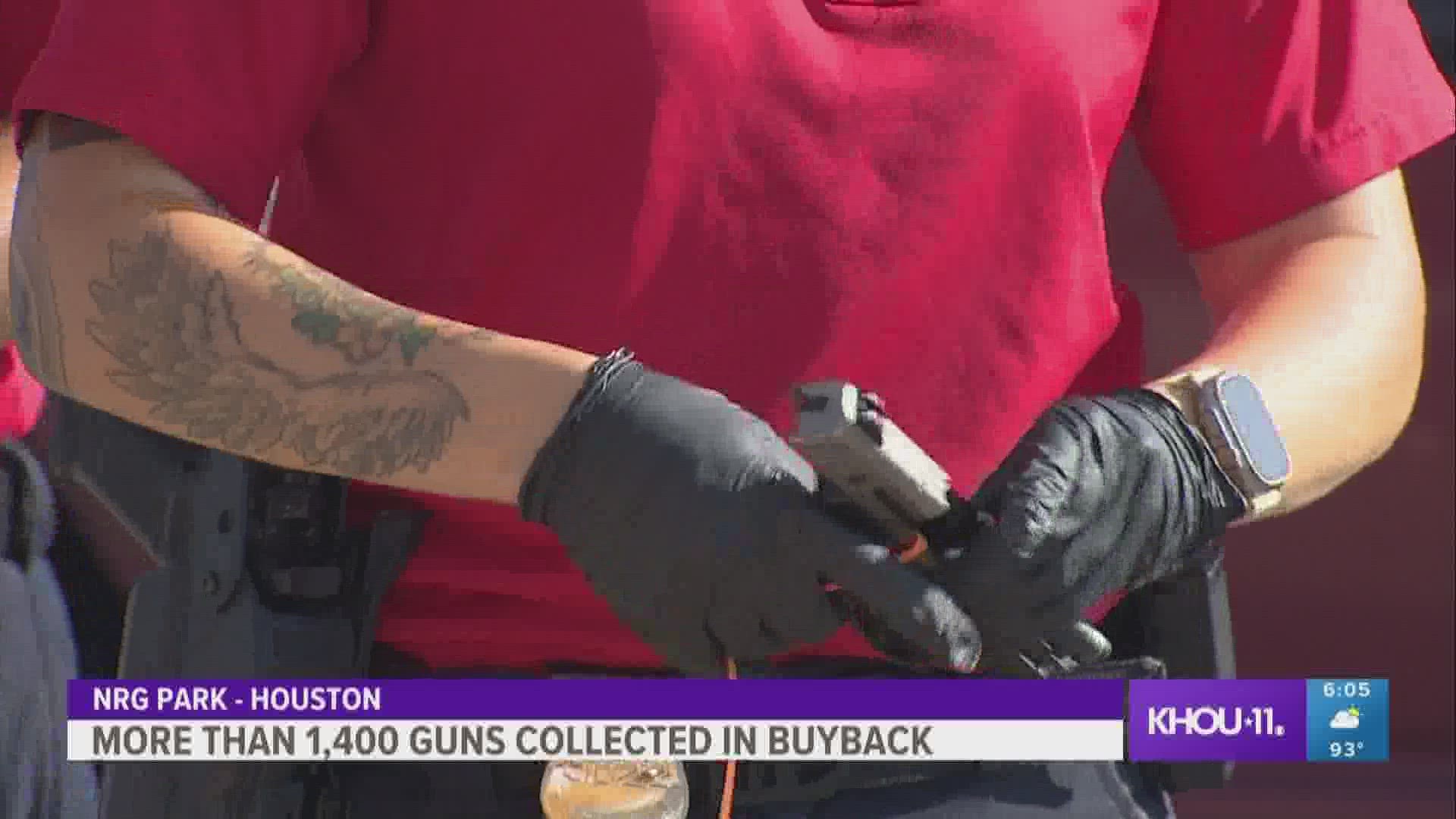 More than 1,400 guns were turned in, including 490 semi-automatic handguns and 188 semi-automatic rifles.