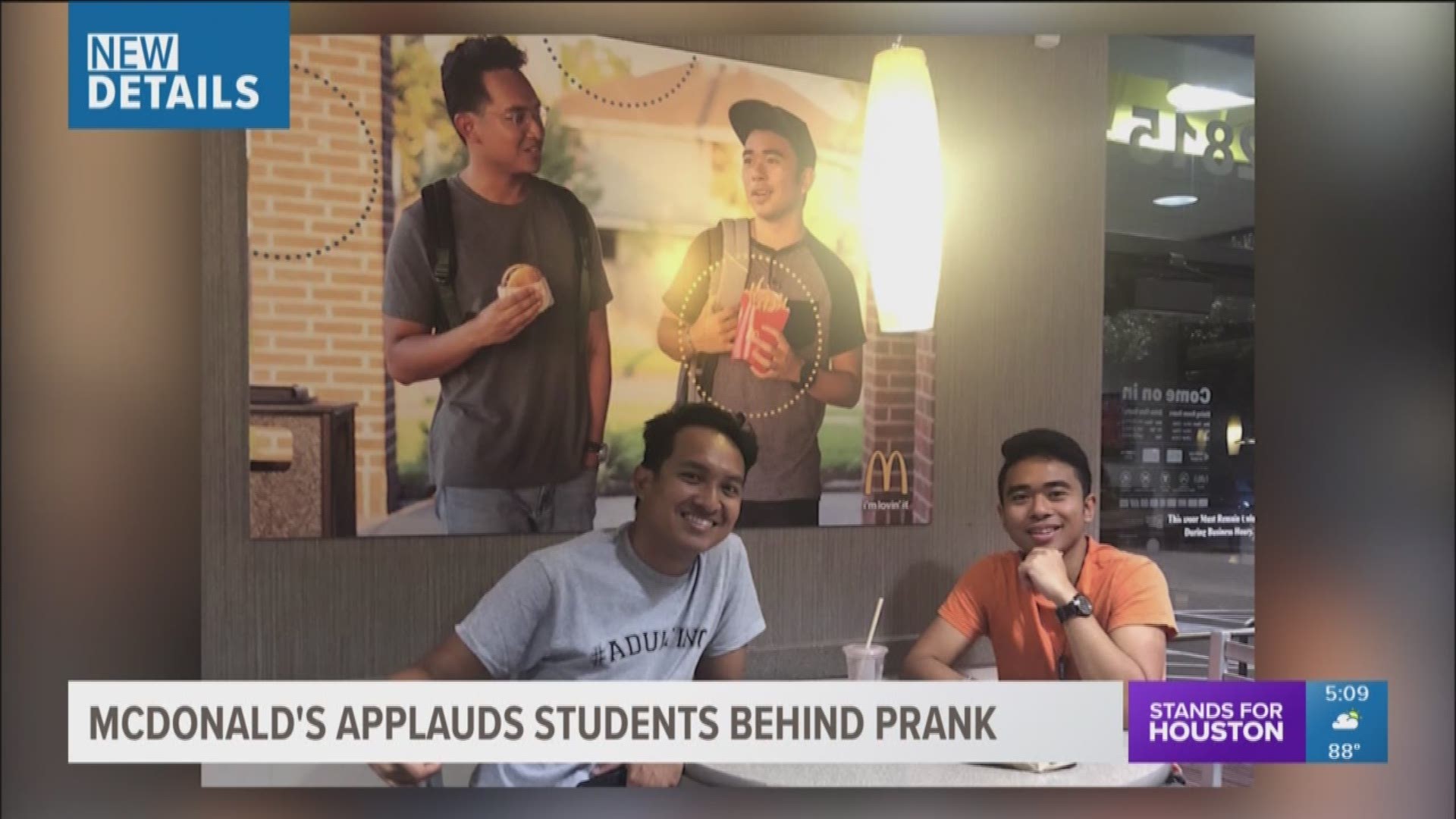 McDonald's responded to a prank a couple of students played at a restaurant in Pearland -- and it doesn't seem the chain was too upset.