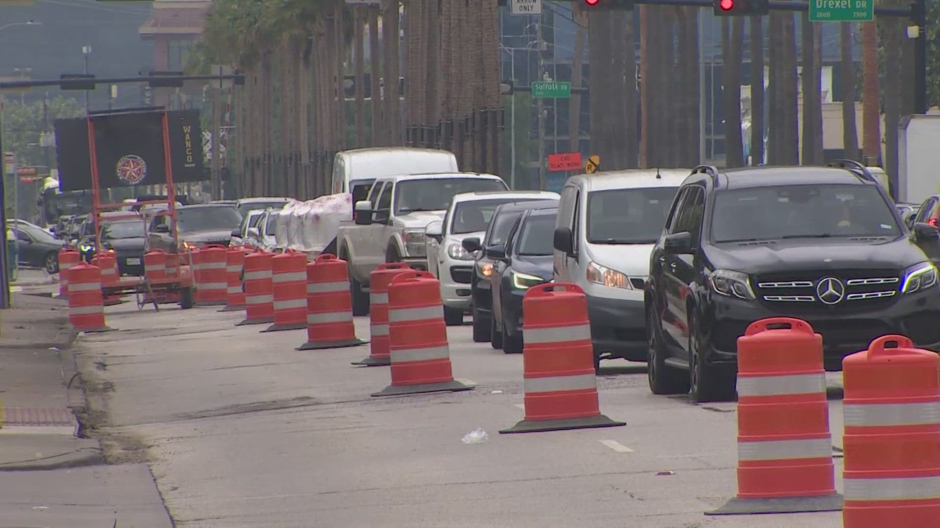 The major project on one of Houston's busiest roads will be done in three sections between downtown and West Oaks Mall. Construction is underway.