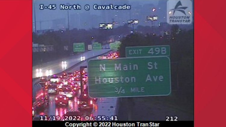 Deadly Crash Shuts Down Southbound I-45 In North Houston, Police Say