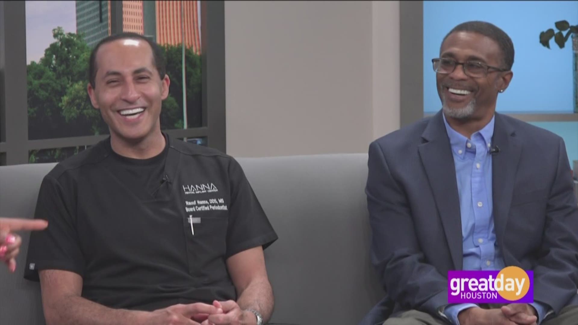 Dr. Raouf Hanna and his patient Wendell Williams discuss dental ...