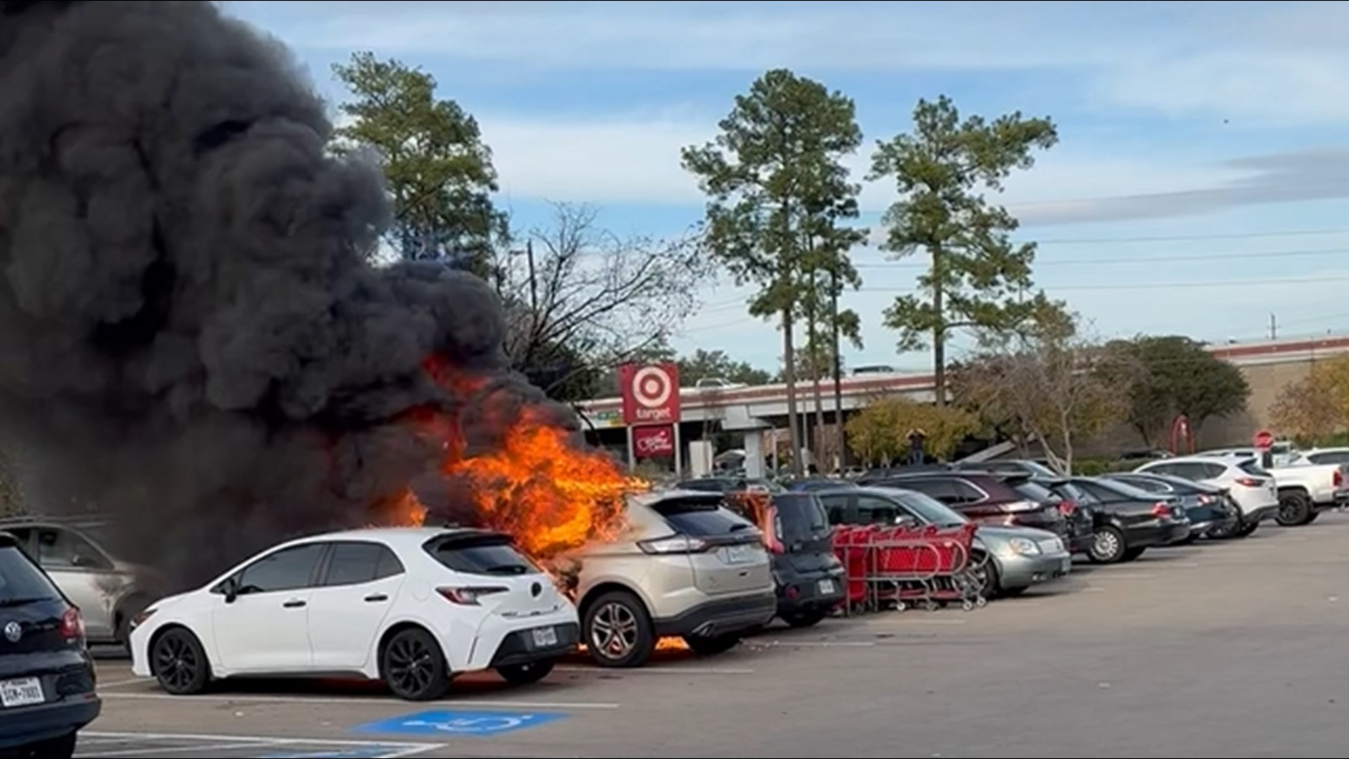The Cypress Creek Fire Department and Precinct 4 Constable deputies responded to the fire at the Target on Tomball Parkway in NW Harris County.