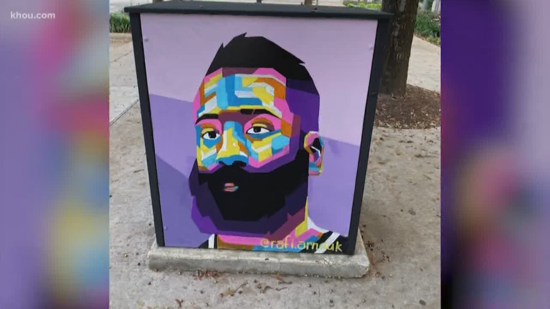 Houston is being taken over by street art. And you'll find some amazing pieces right outside the Toyota Center!