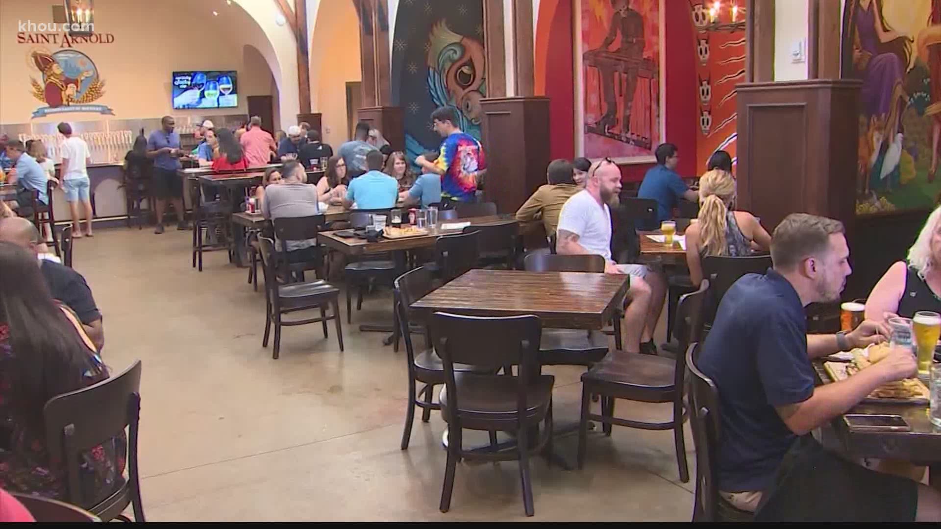 The Saint Arnold Beer Garden & Restaurant said it has to cut 75 jobs & only offer to-go orders since Texas abruptly changed how it categorizes brewery-restauraunts.
