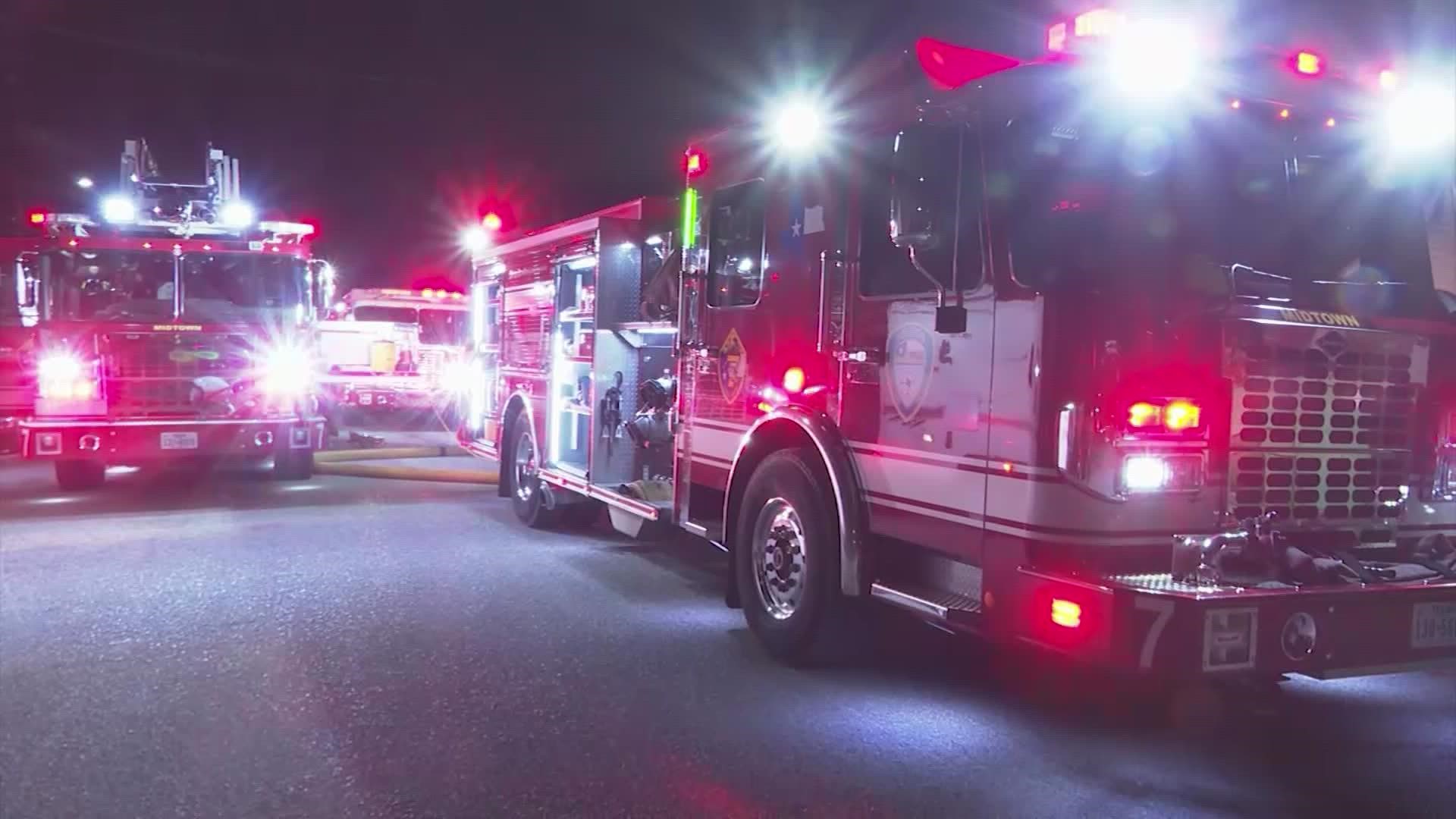 Emergency crews responded to at least four fires across the Houston area overnight.