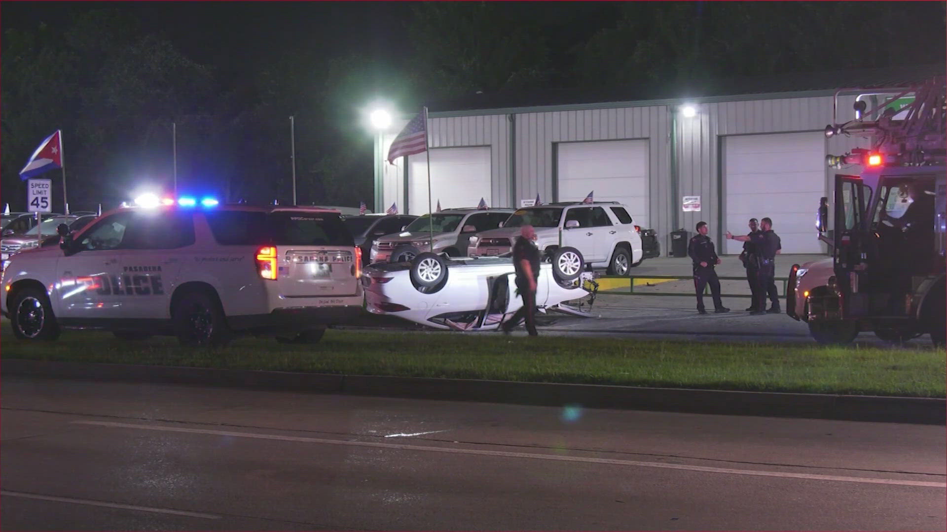 Houston police chase: Car flips onto roof at end of chase | khou.com