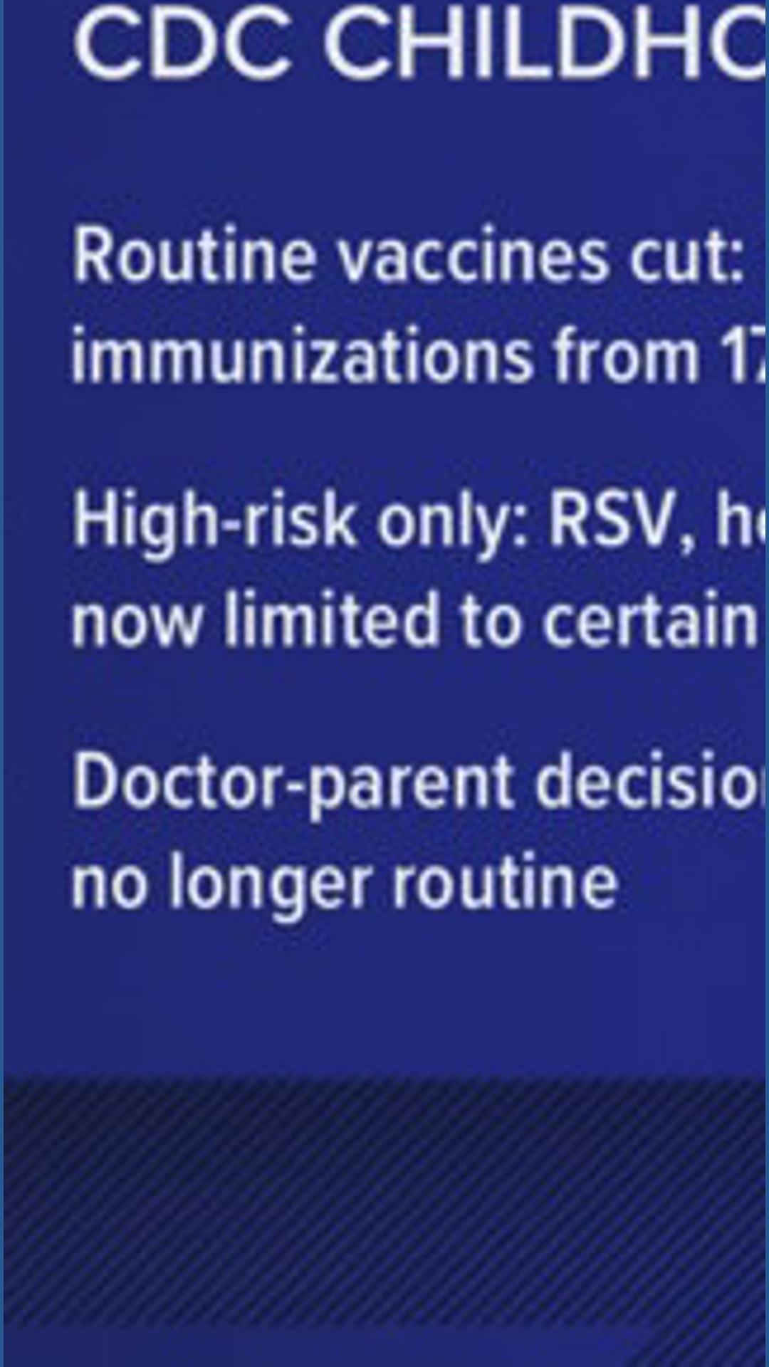 CDC cuts recommendations for routine childhood vaccines | khou.com
