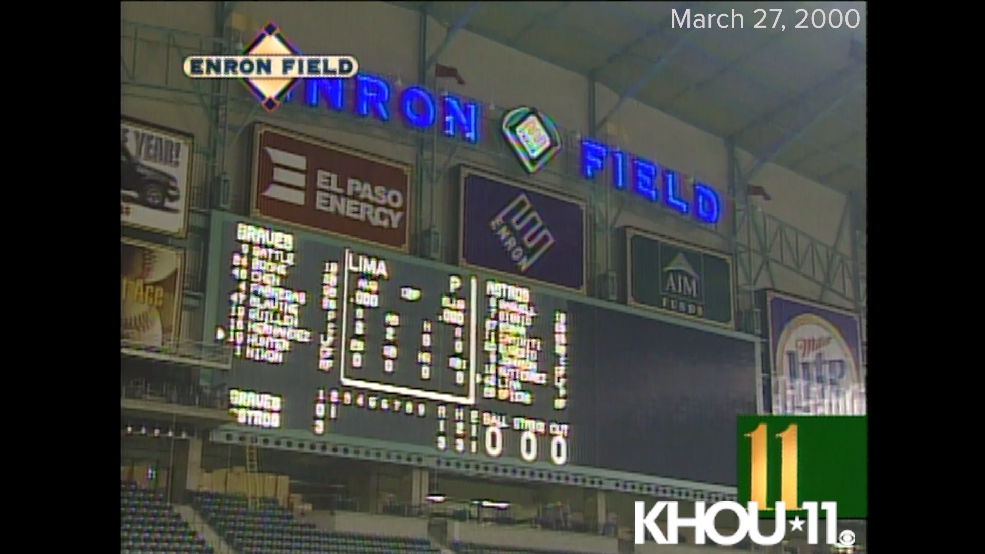 KHOU 11 was there when Enron Field, now Minute Maid Park, was opened!