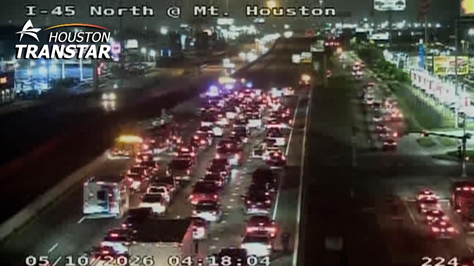 Multi-vehicle crash shuts down North Freeway inbound at SH 249 | khou.com
