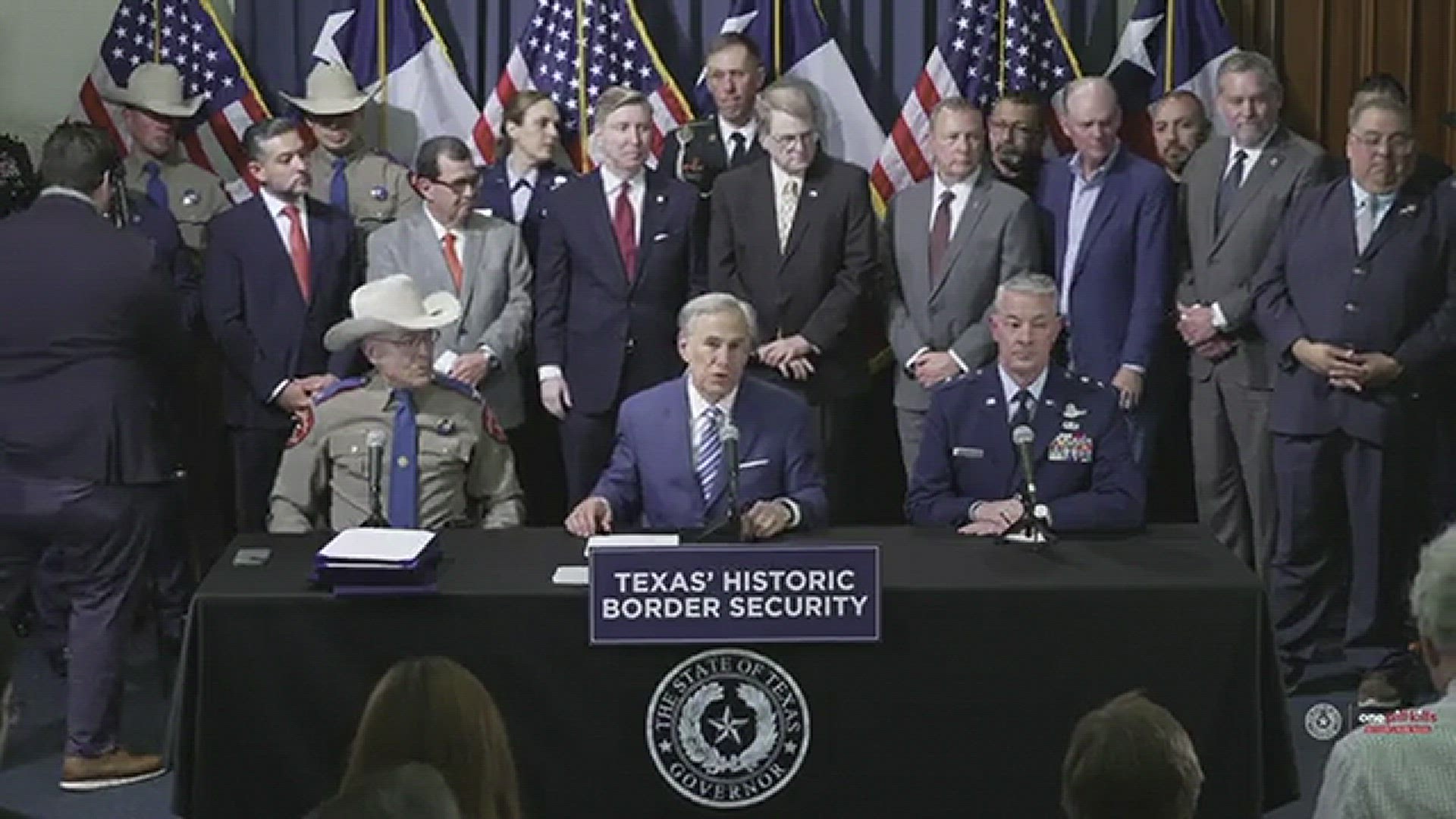 Gov. Abbott showed renderings of what the protection devices look like and says they're starting to be employed immediately