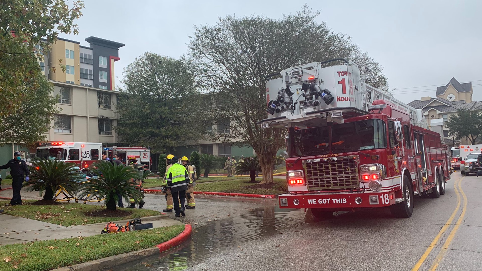 Multiple rescued in apartment fire near University of Houston
