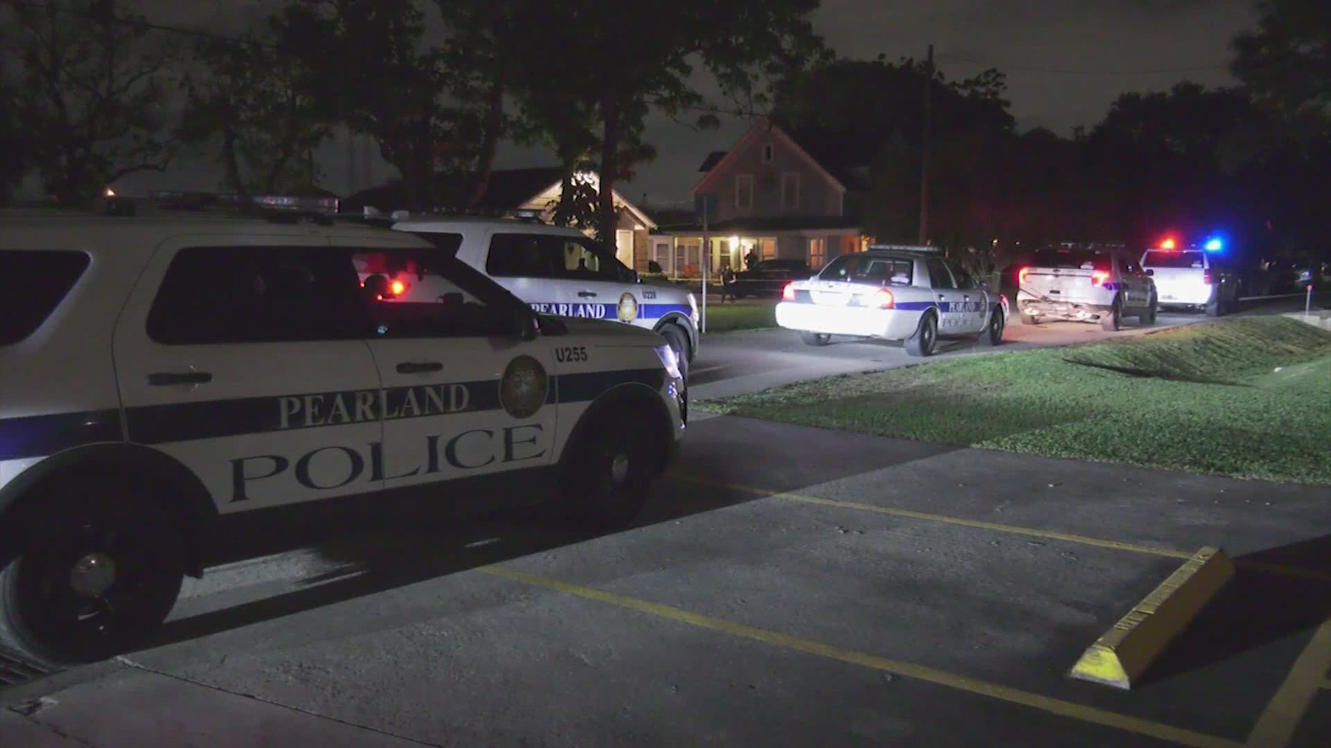 Two residents were attacked with a hammer by a home invasion suspect in Pearland. The suspect was then shot by the homeowner, police said.