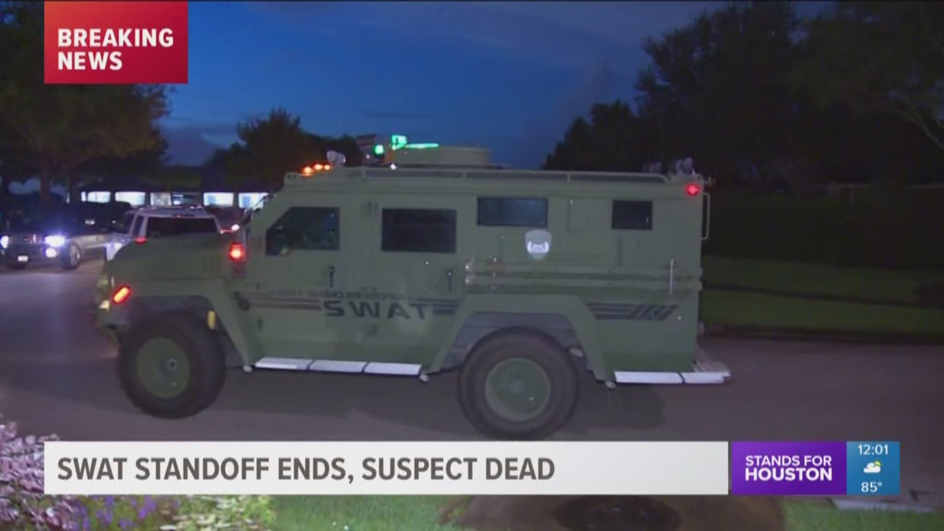 A SWAT standoff with a man barricaded in a Fort Bend home ended after he was found dead inside the house Tuesday morning. 