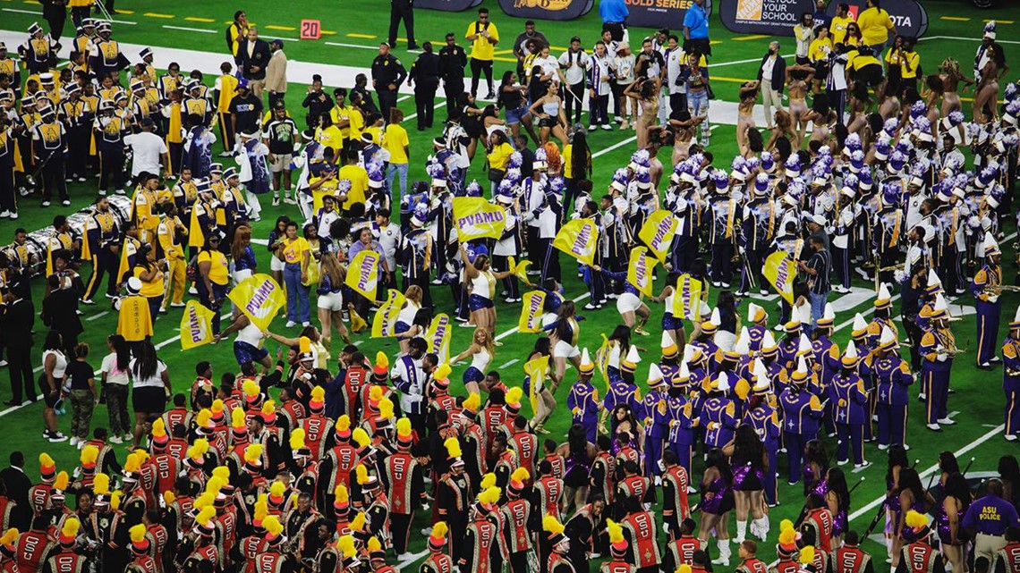 National Battle of the Bands Hiphop stars, HBCU marching bands team