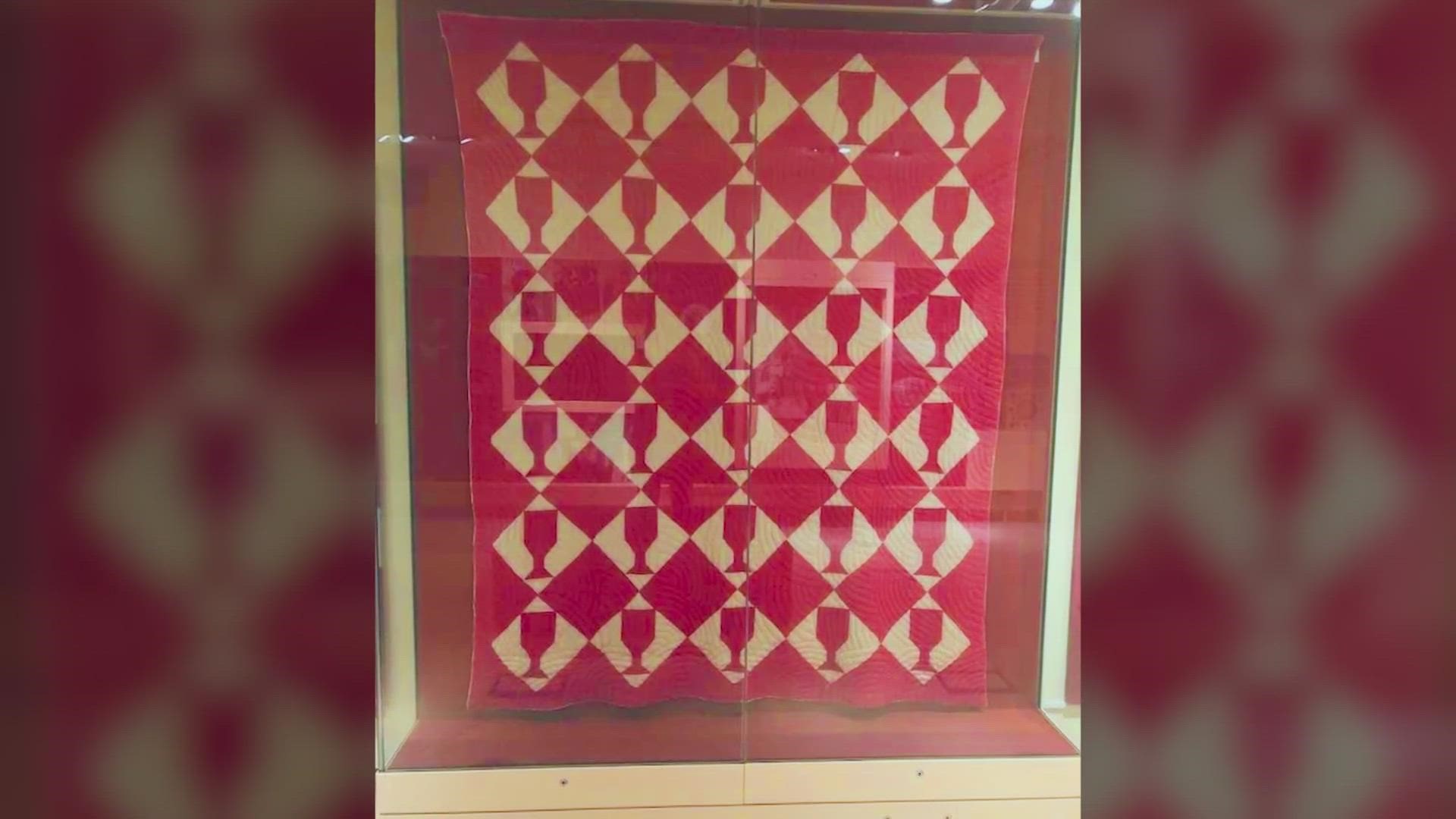 The “Chalice Quilt” has been on display at the American Museum and Gardens in Britain for 40 years, but a Dallas man is on a mission to bring it back to its home.