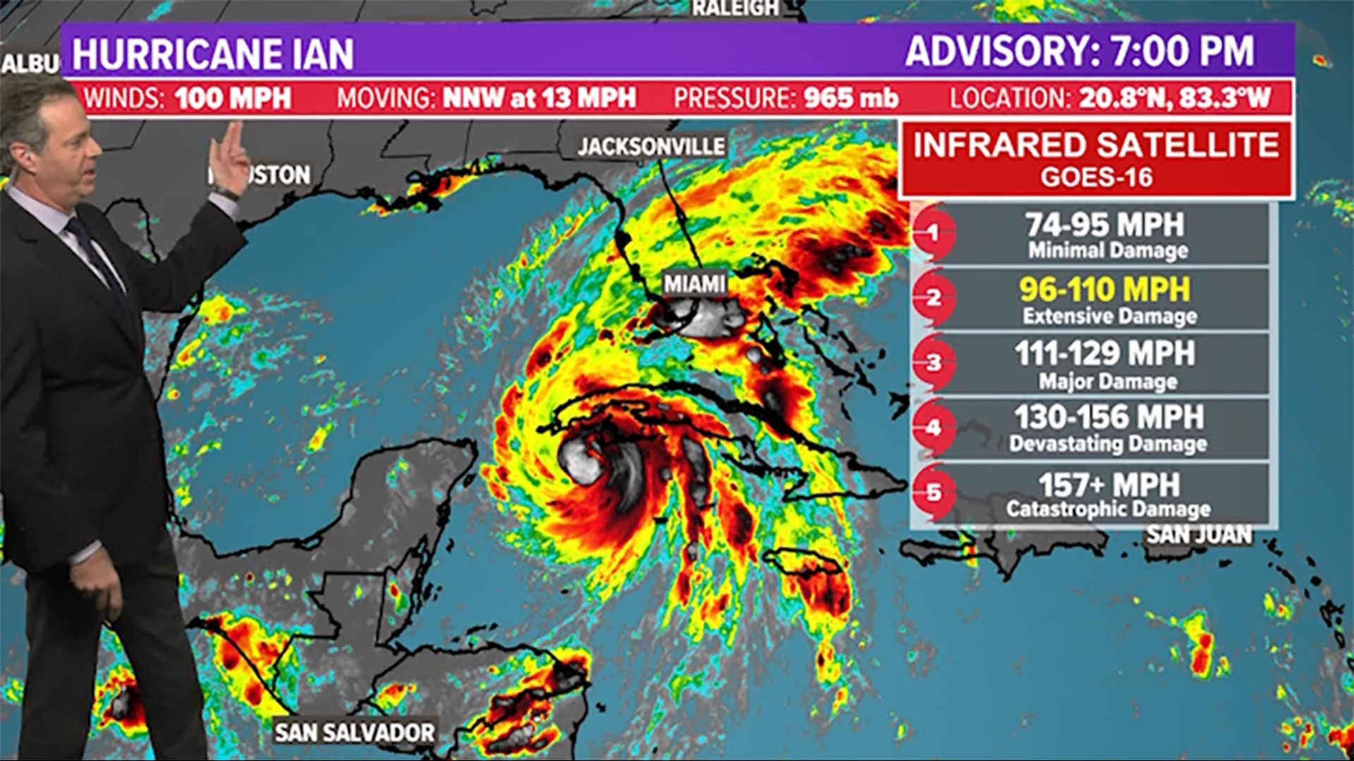 KHOU 11 Chief Meteorologist David Paul has an update on Hurricane Ian at 8 p.m. on Monday, Sept. 26, 2022.