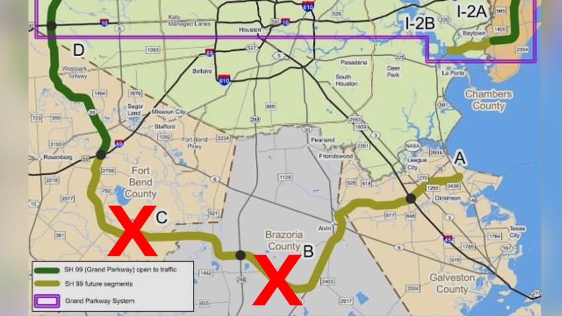 Grand Parkway Segment H Map Txdot Could Defund Sh 99 And Leave It As A Semi-Circle Instead Of A Loop |  Khou.com