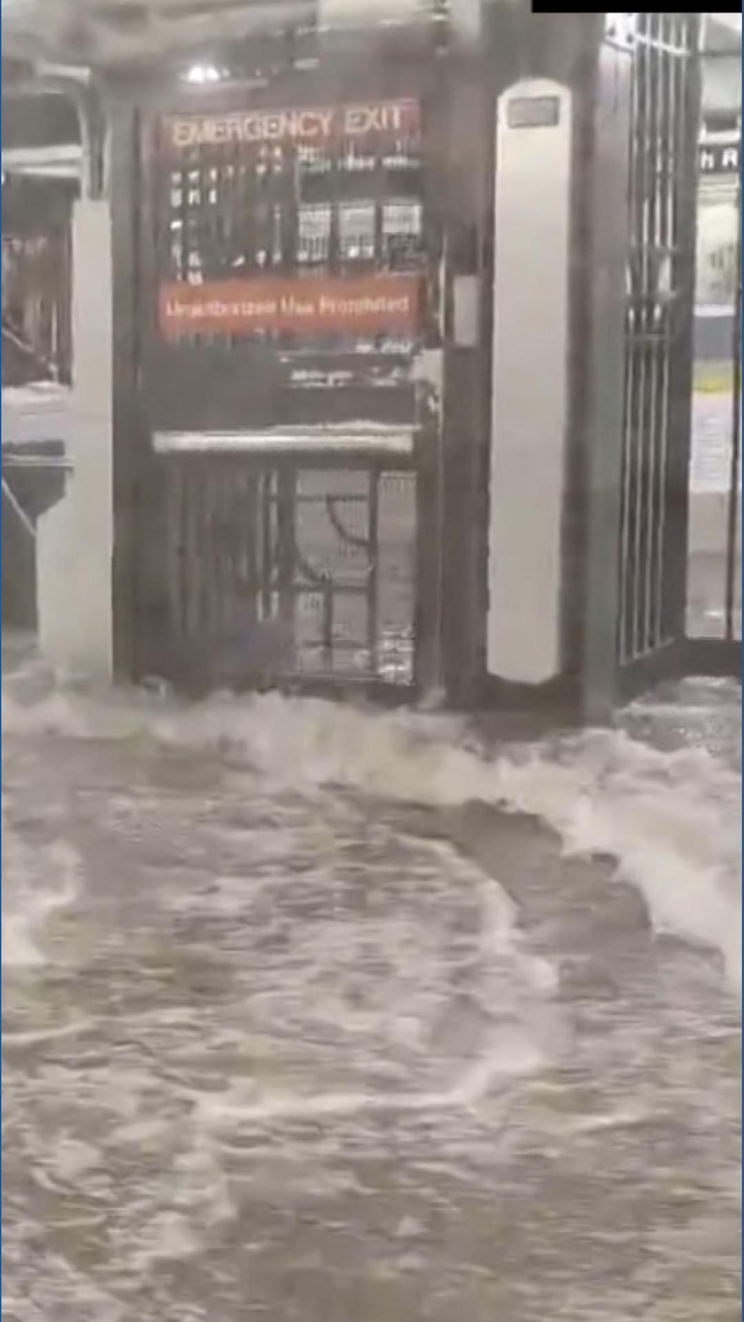 Videos show NYC subway riders trapped in floodwater as storms hit ...