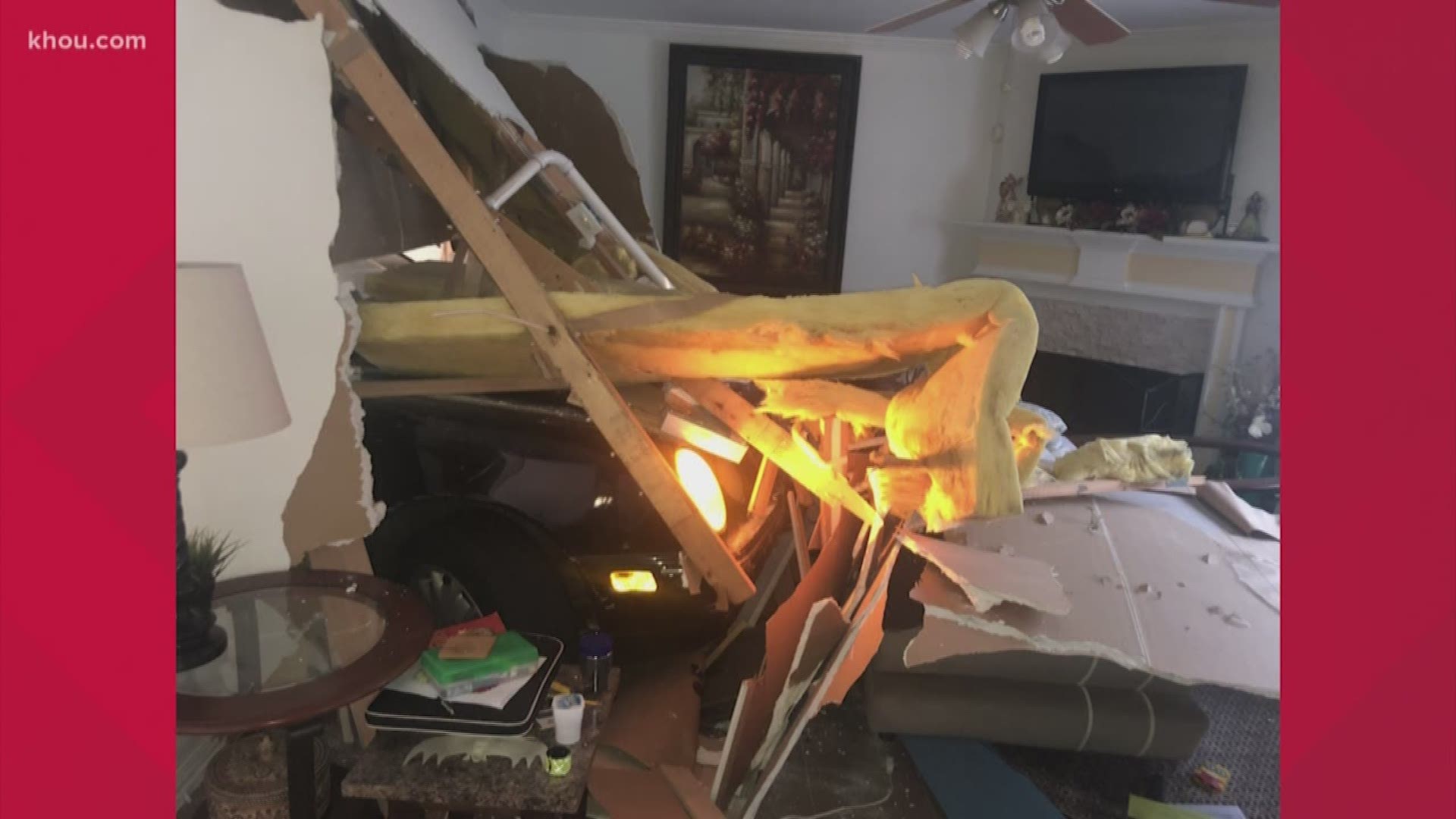 Suspected drunk driver crashes into own home in Richmond | khou.com