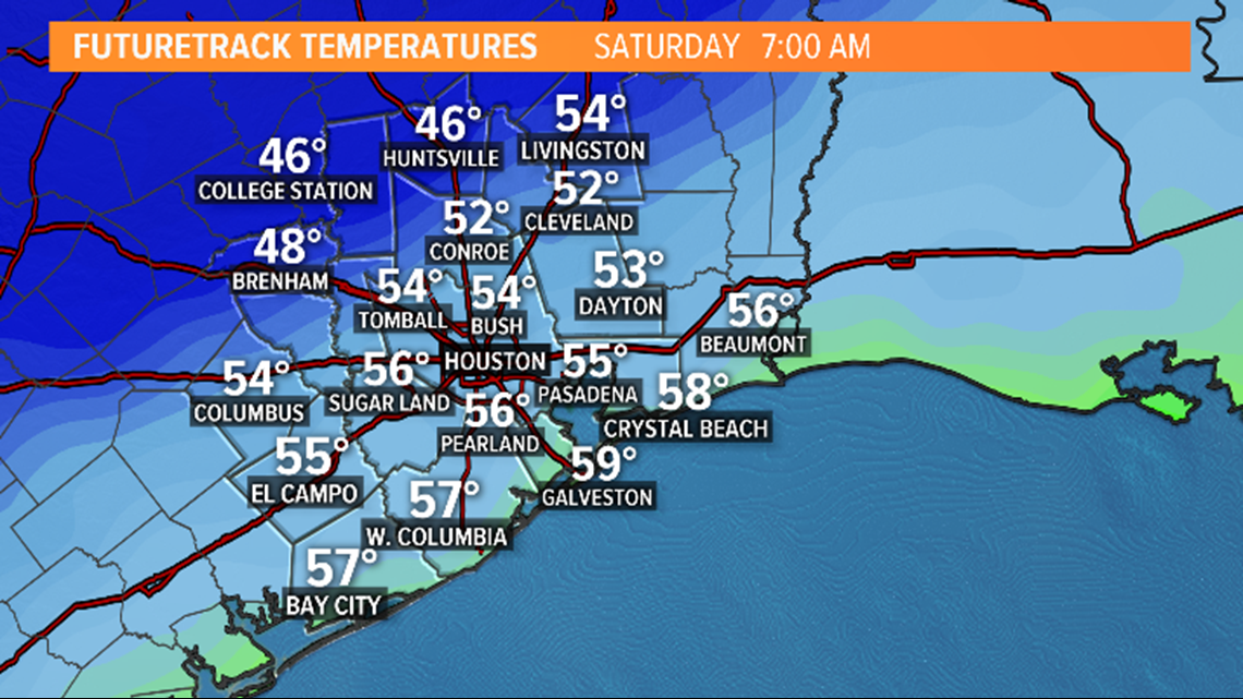 Houston weather First cold front of the season moves in