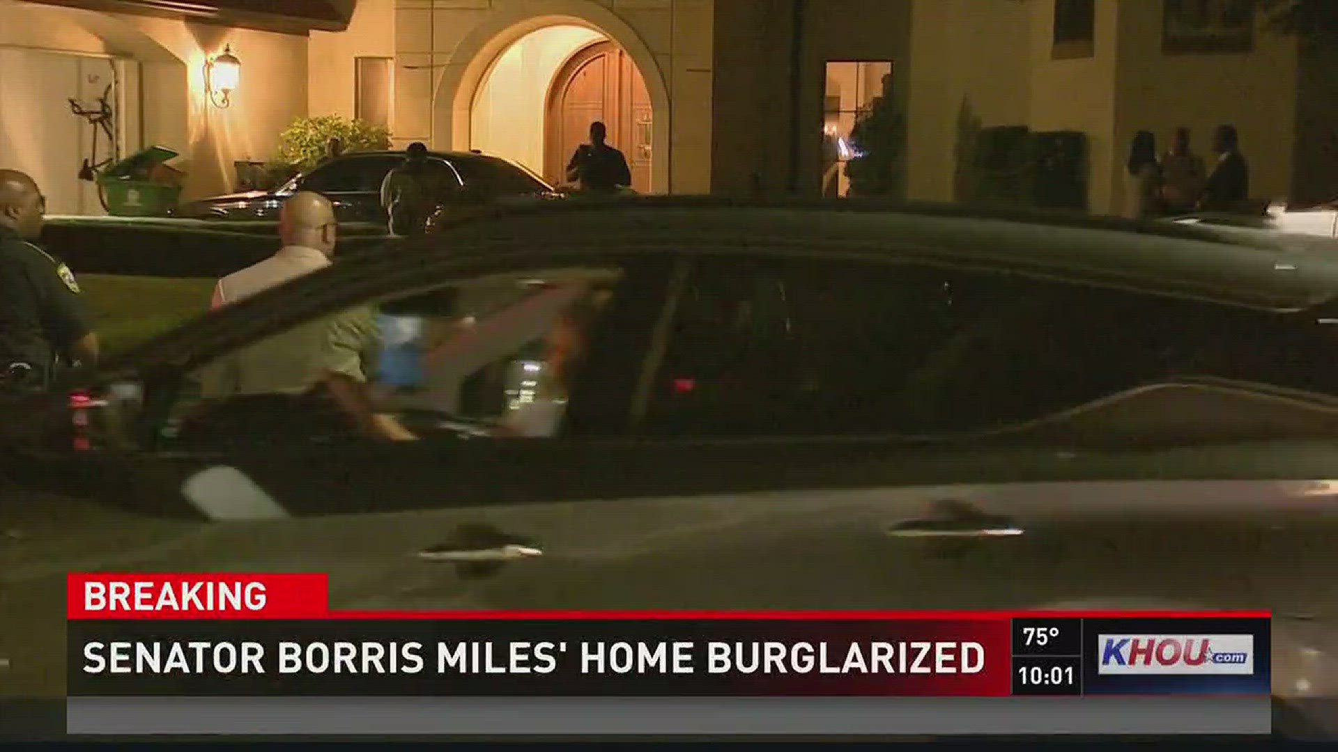 Police are investigating an alleged armed burglary at the home of Texas Sen. Borris Miles.