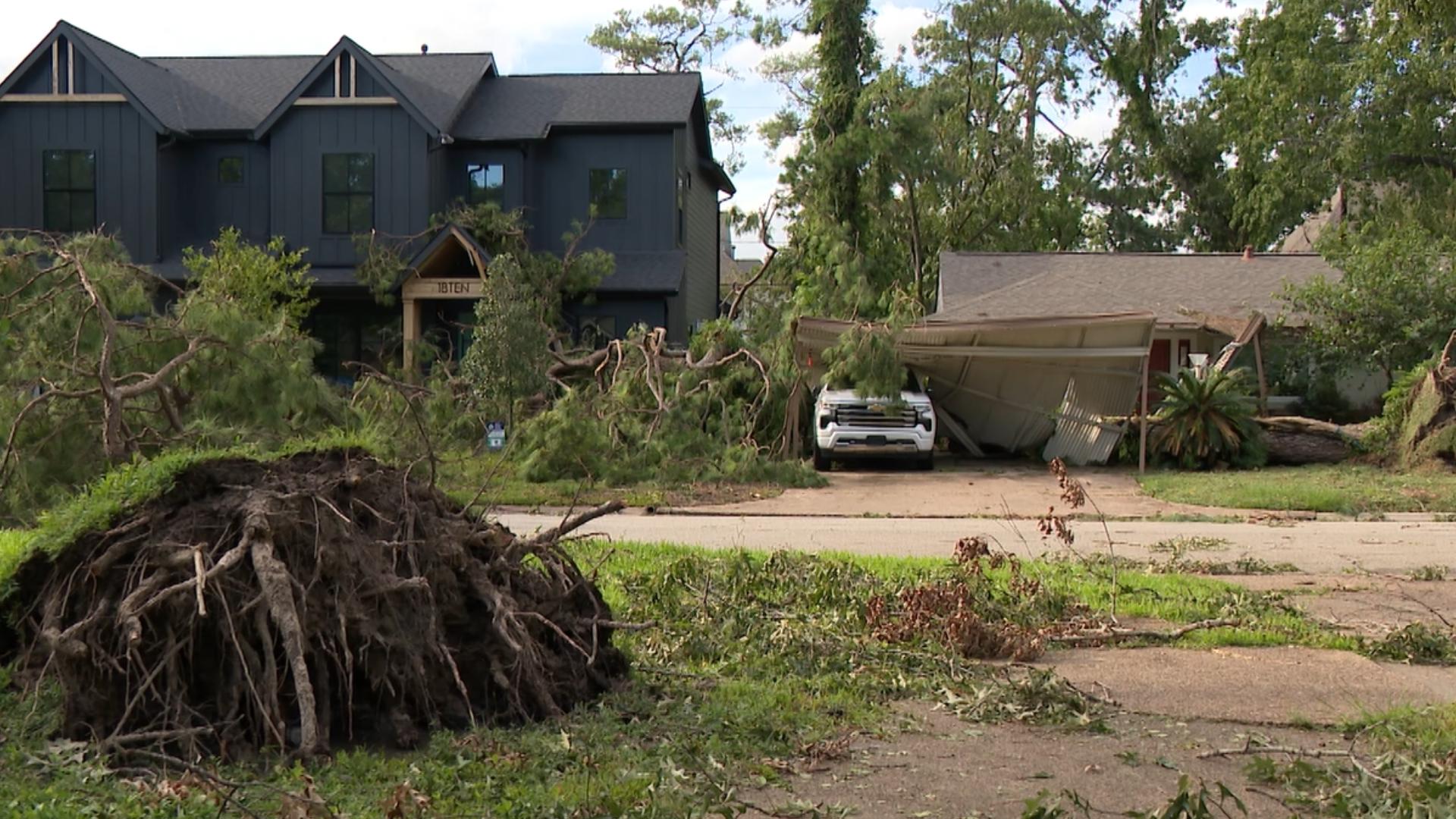 Residents in the northwest Houston neighborhood were also hard hit by the May 16 derecho storm.