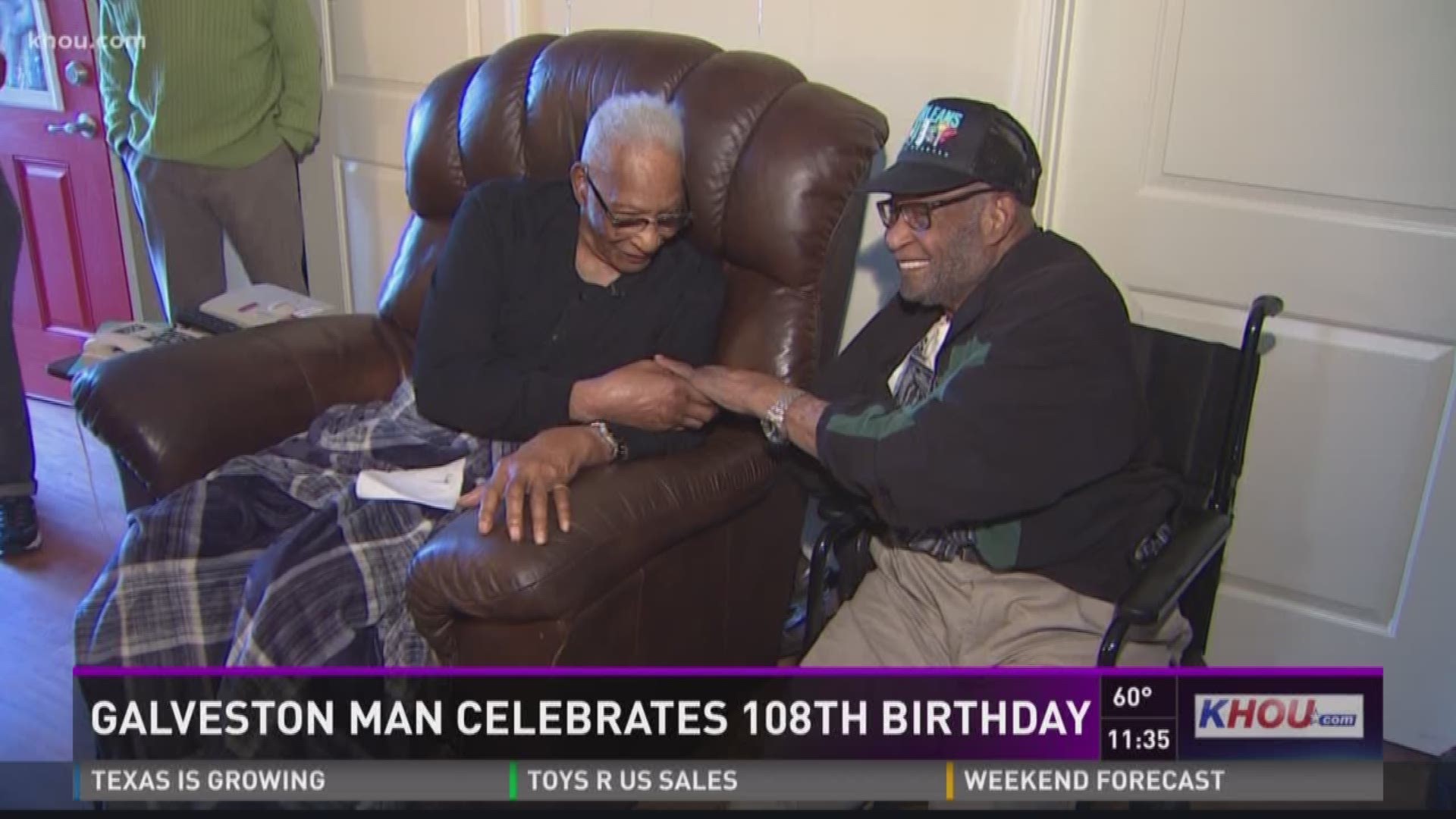 Melvin Campbell is a full decade older than his kid brother Hurbert and celebrated his 108th birthday by entertaining family with unintentional humor.