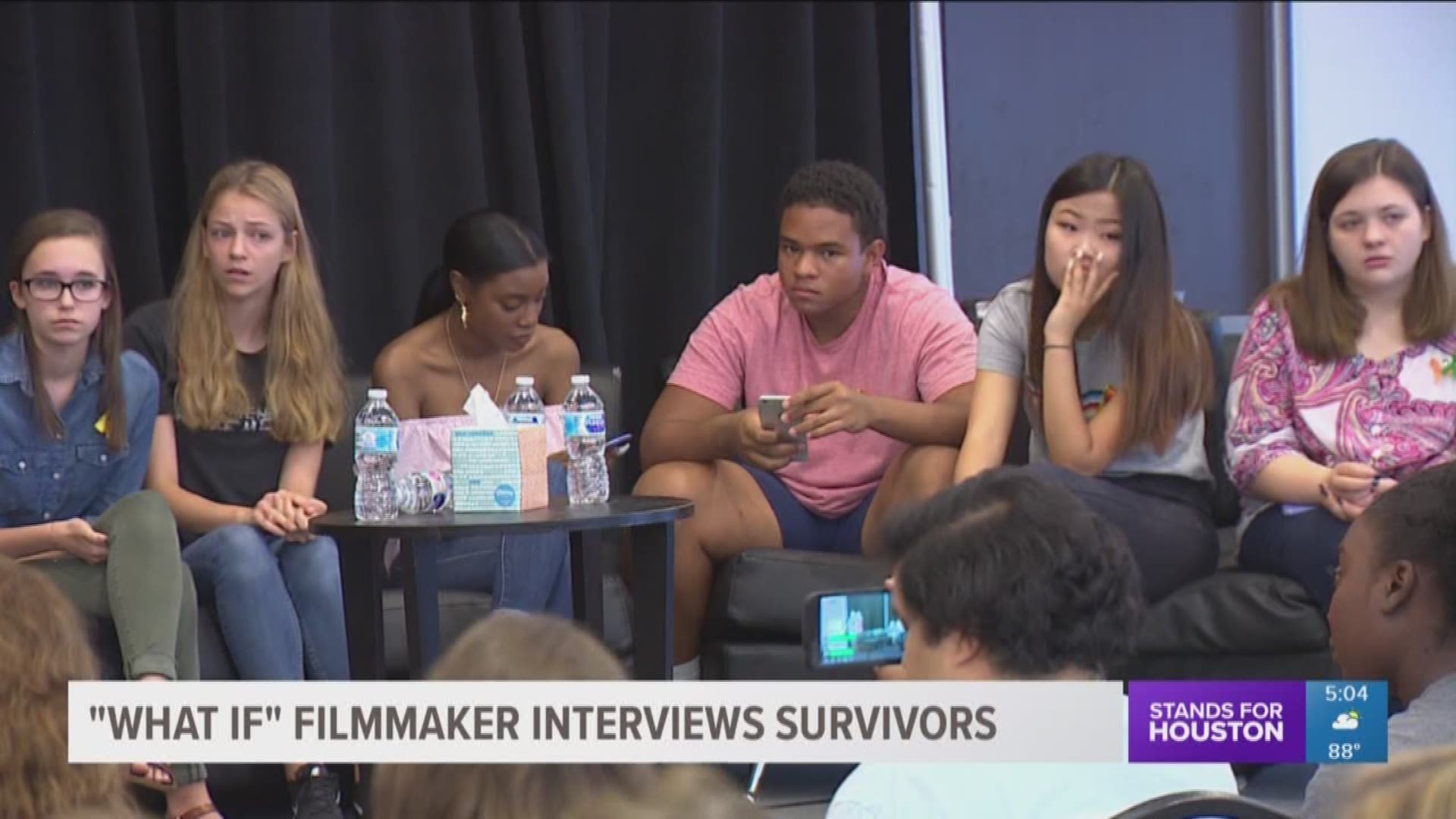 A filmmaker interviewed survivors of the Santa Fe High School shooting for "What If" videos on social media.