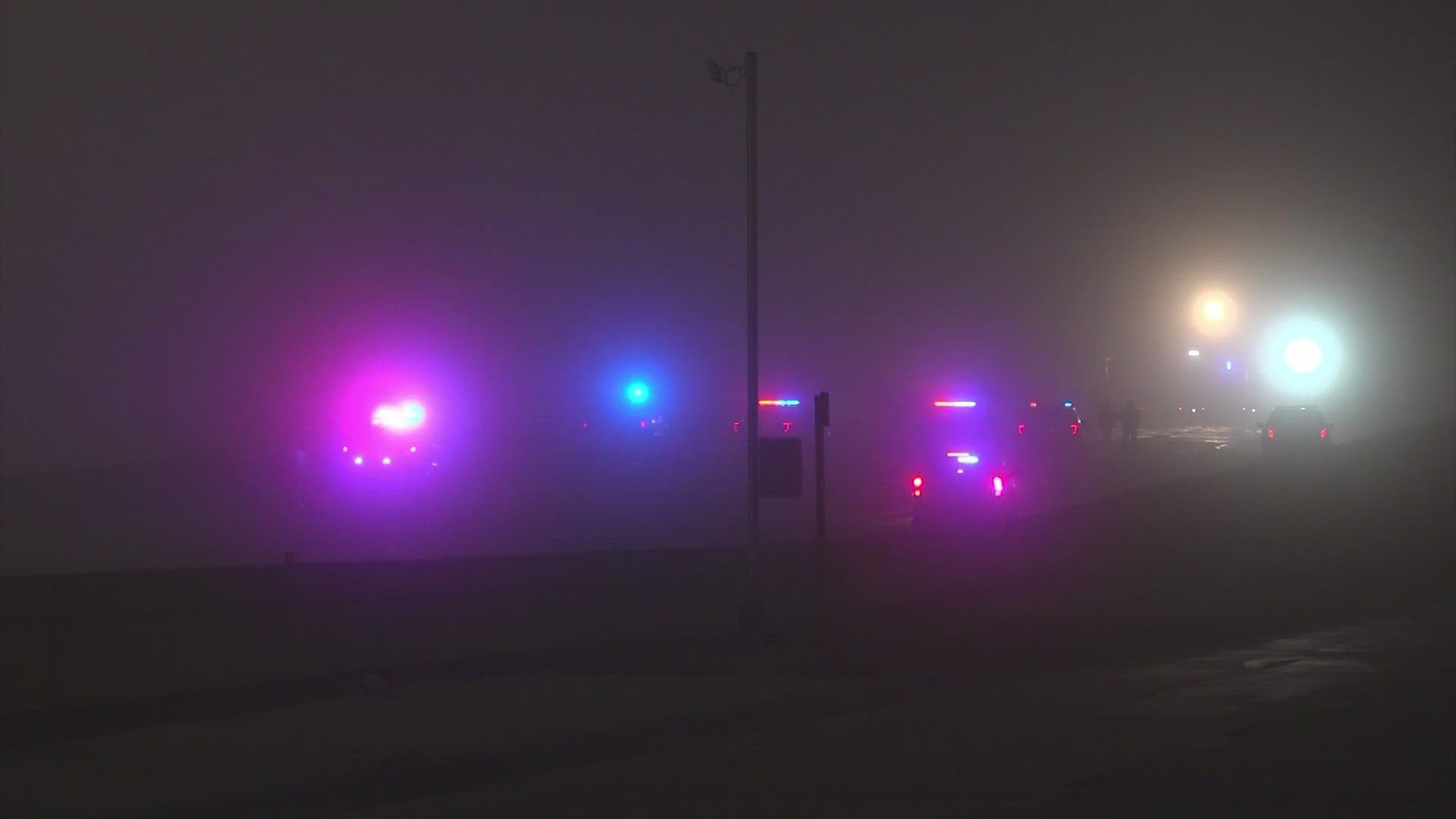 Two people were killed and a third hurt after a fiery crash involving a wrong-way driver on the Gulf Freeway early Saturday (1/6) morning.