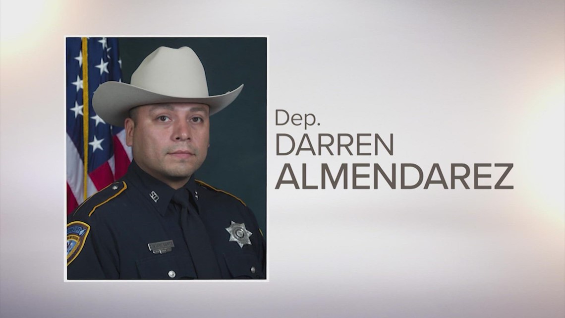 Detail pemakaman Harris County, Texas deputi Darren Almendarez