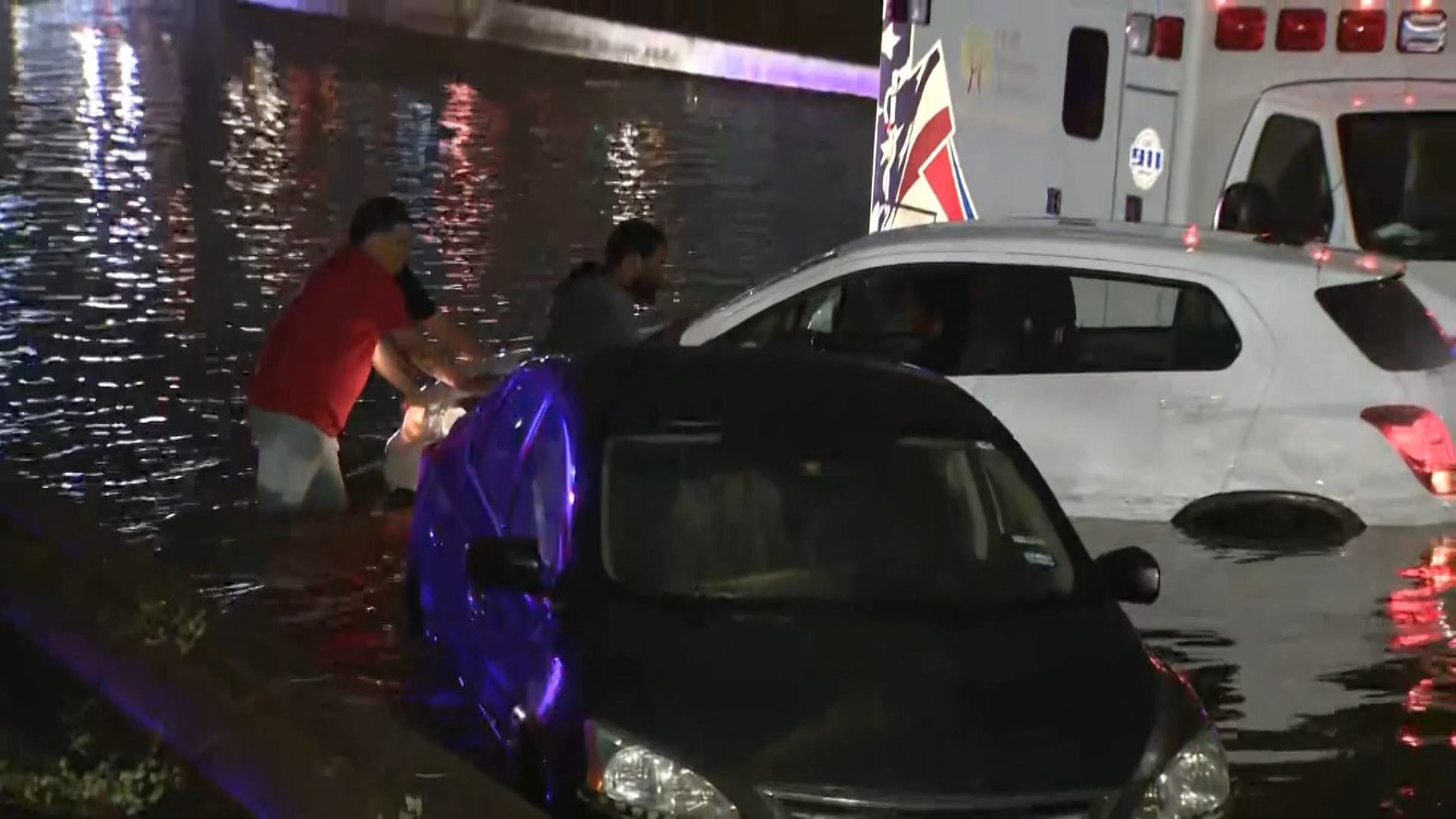 The Dallas-area is experiencing major flooding on Monday morning. So far no injuries have been reported.