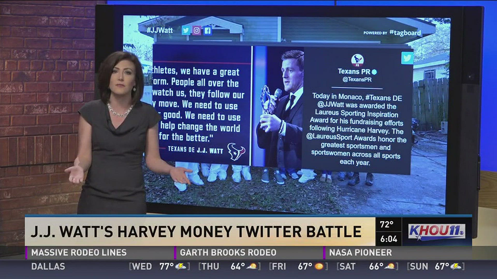 Twitter defends JJ Watt after woman questions foundation spending