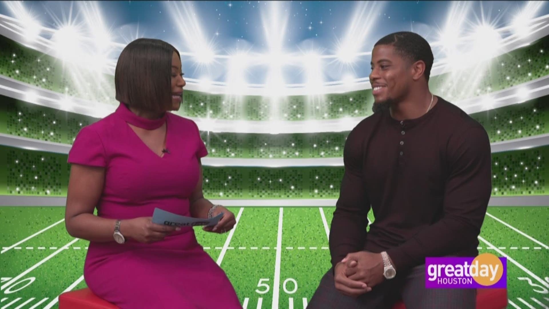 NFL player DeAndre Washington plays "Football Fact or Fiction" with Deborah Duncan and talks his FREE football camp.